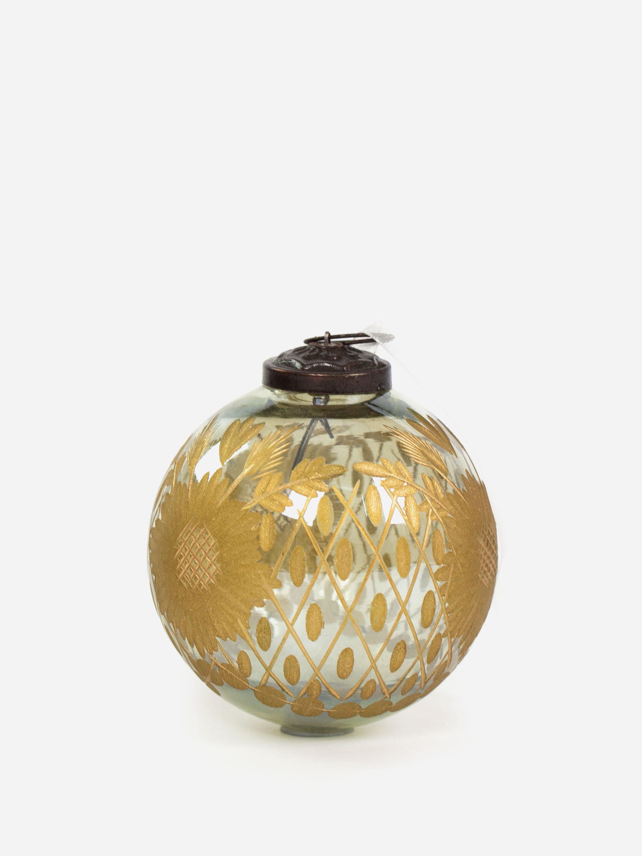 Amina Gold Lustre Hanging Glass Bauble