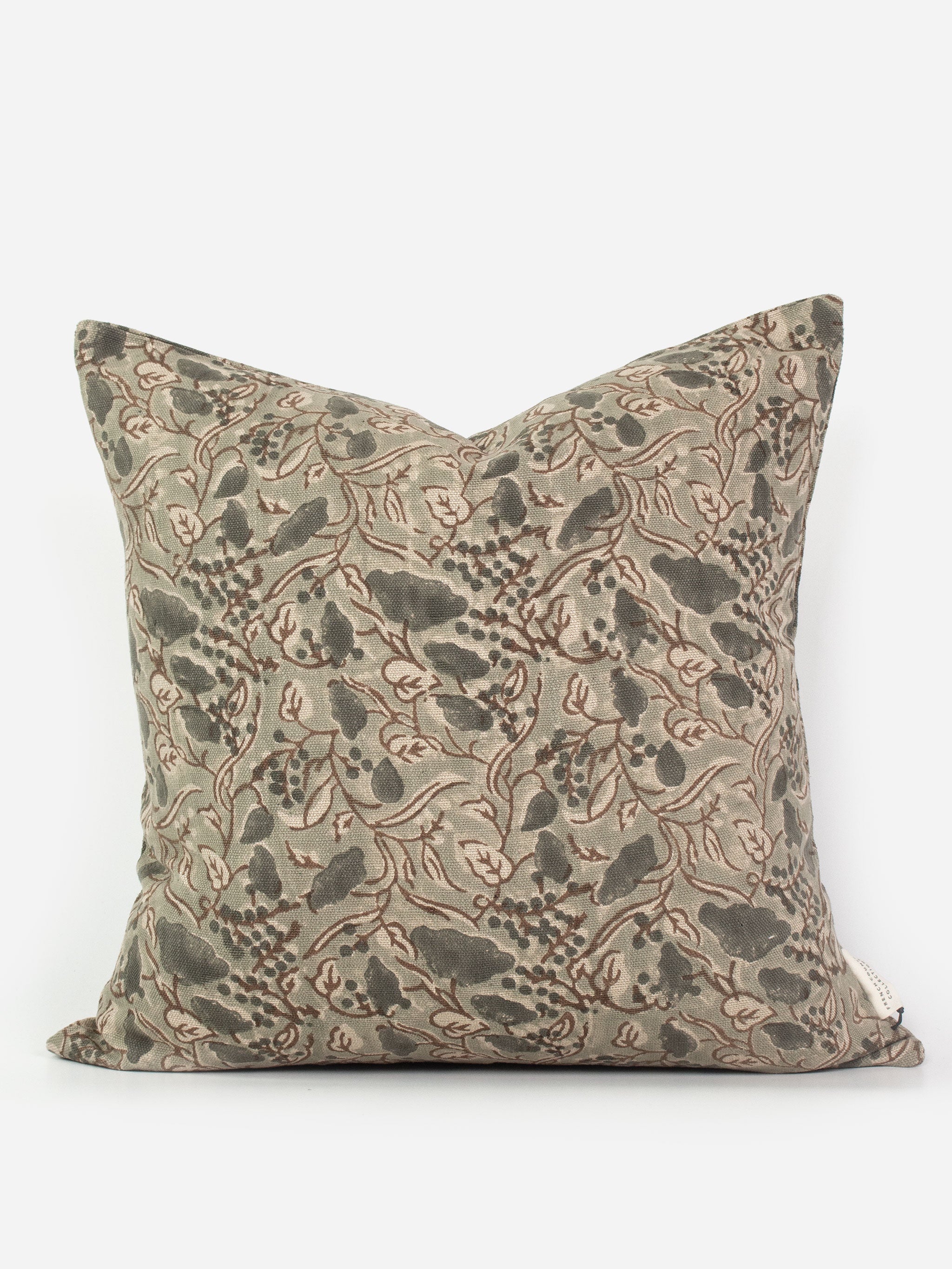 Amira Floral Handblock Cushion Cover