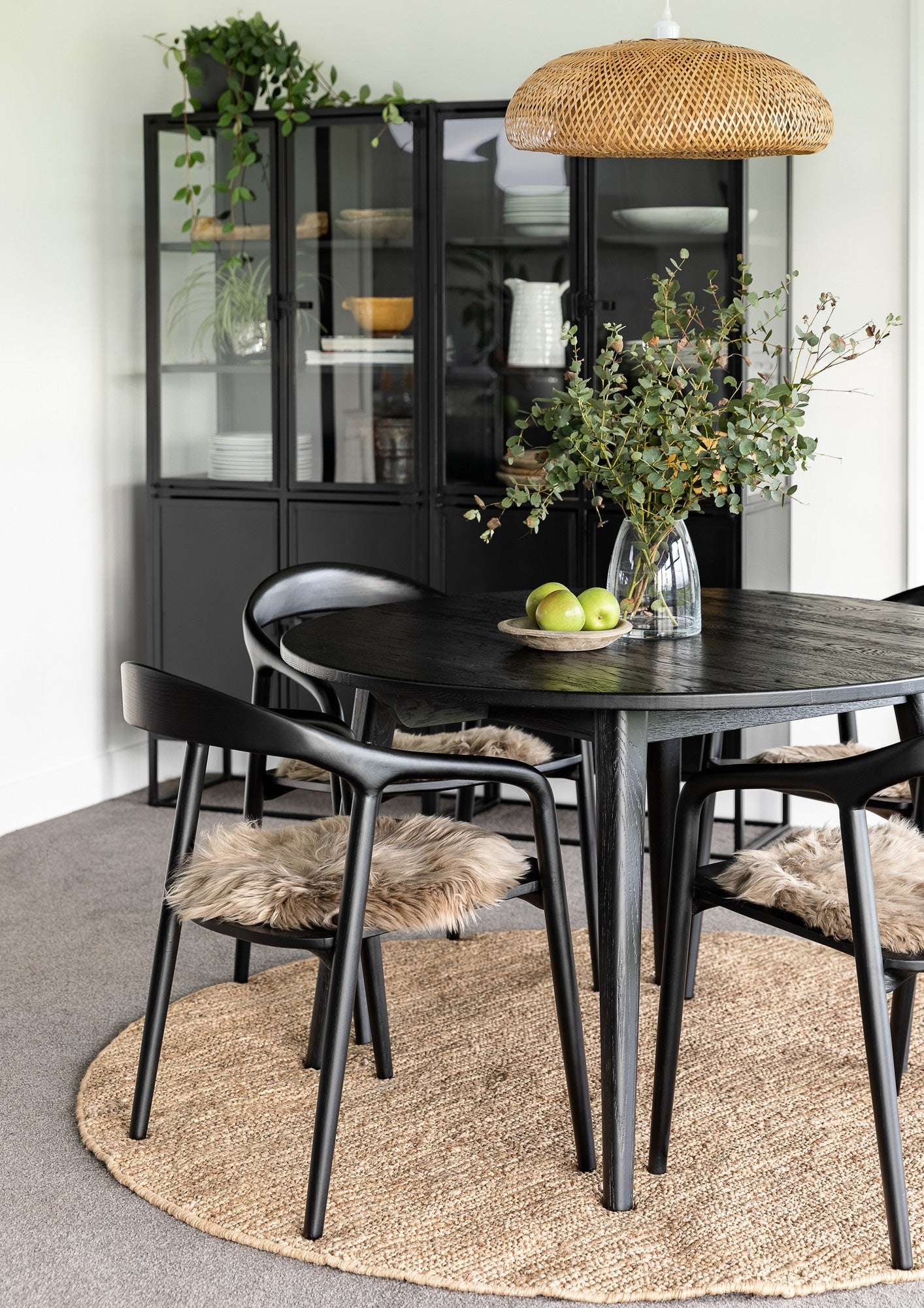 Astrid Black Round Dining Table