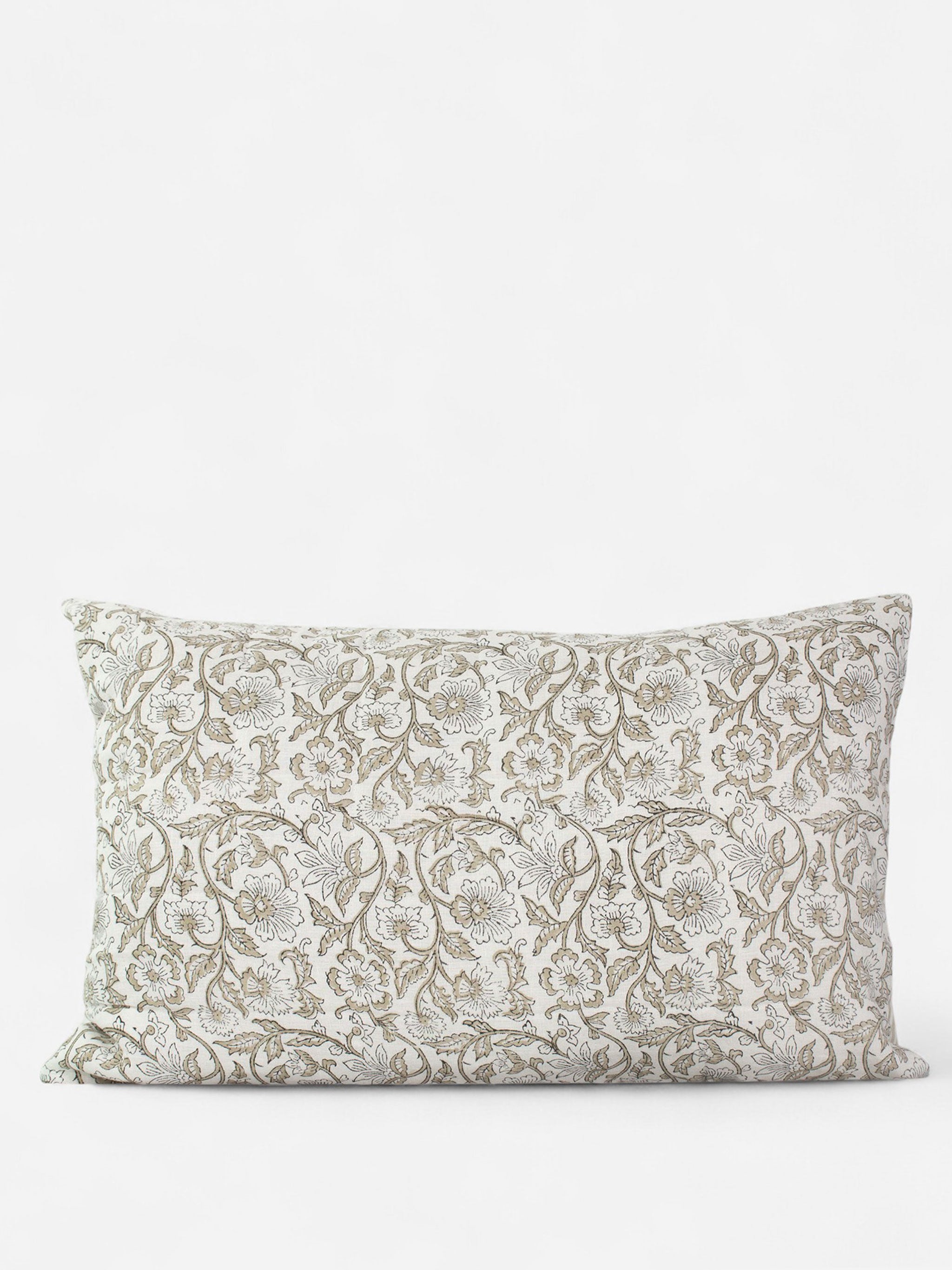 Athena Handblock Pillowcase Pair | Natural