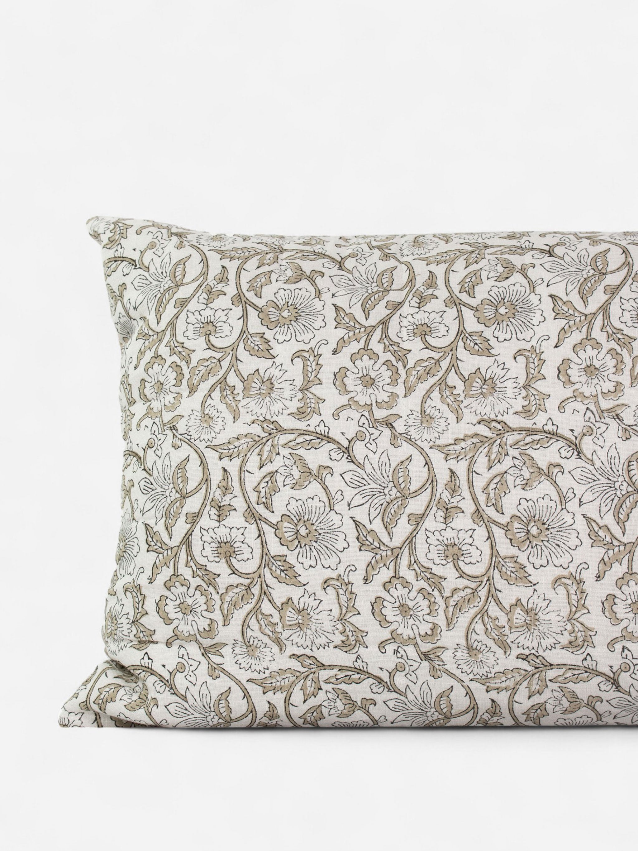 Athena Handblock Pillowcase Pair | Natural