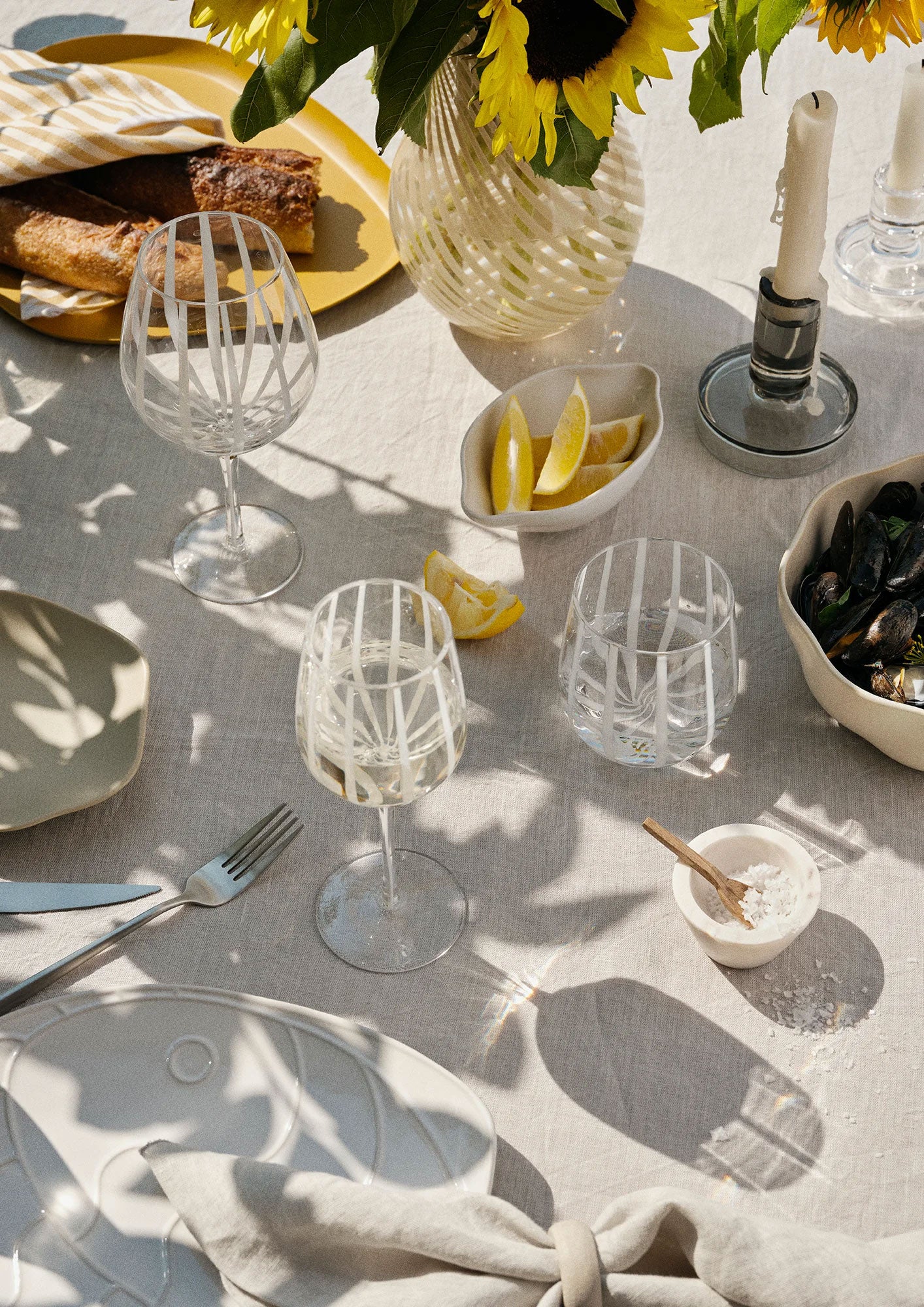 Broste Stripe Glass | Red Wine