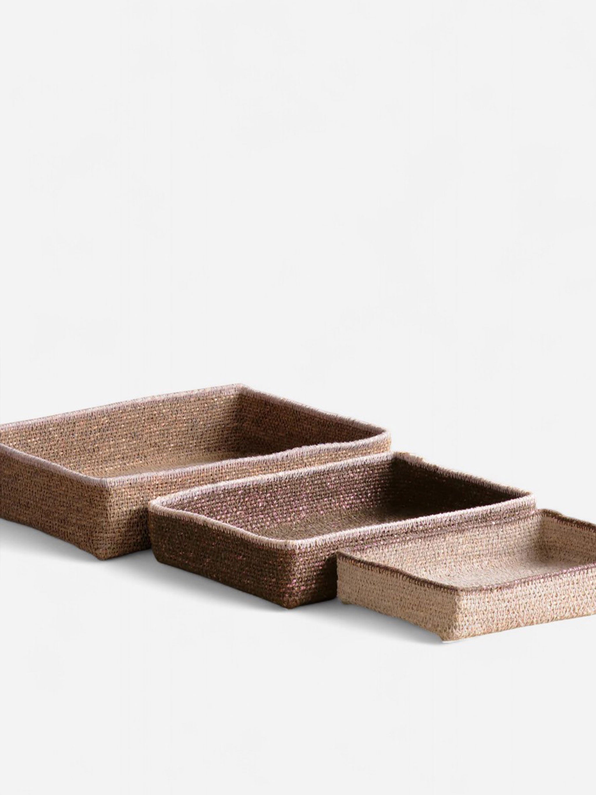 Basso Basket Tray - Clay/Plum