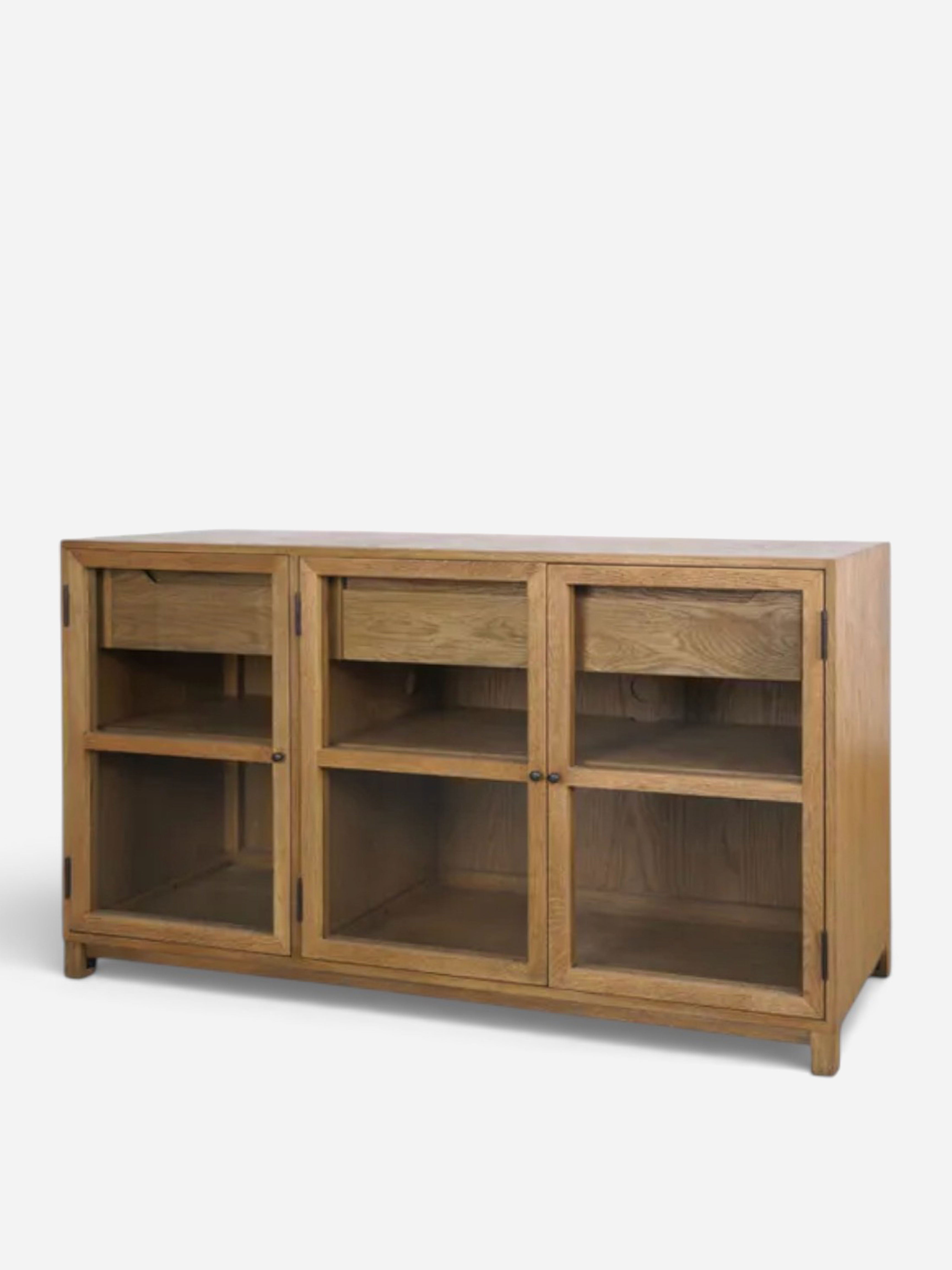 Baxter Glass and Oak Sideboard