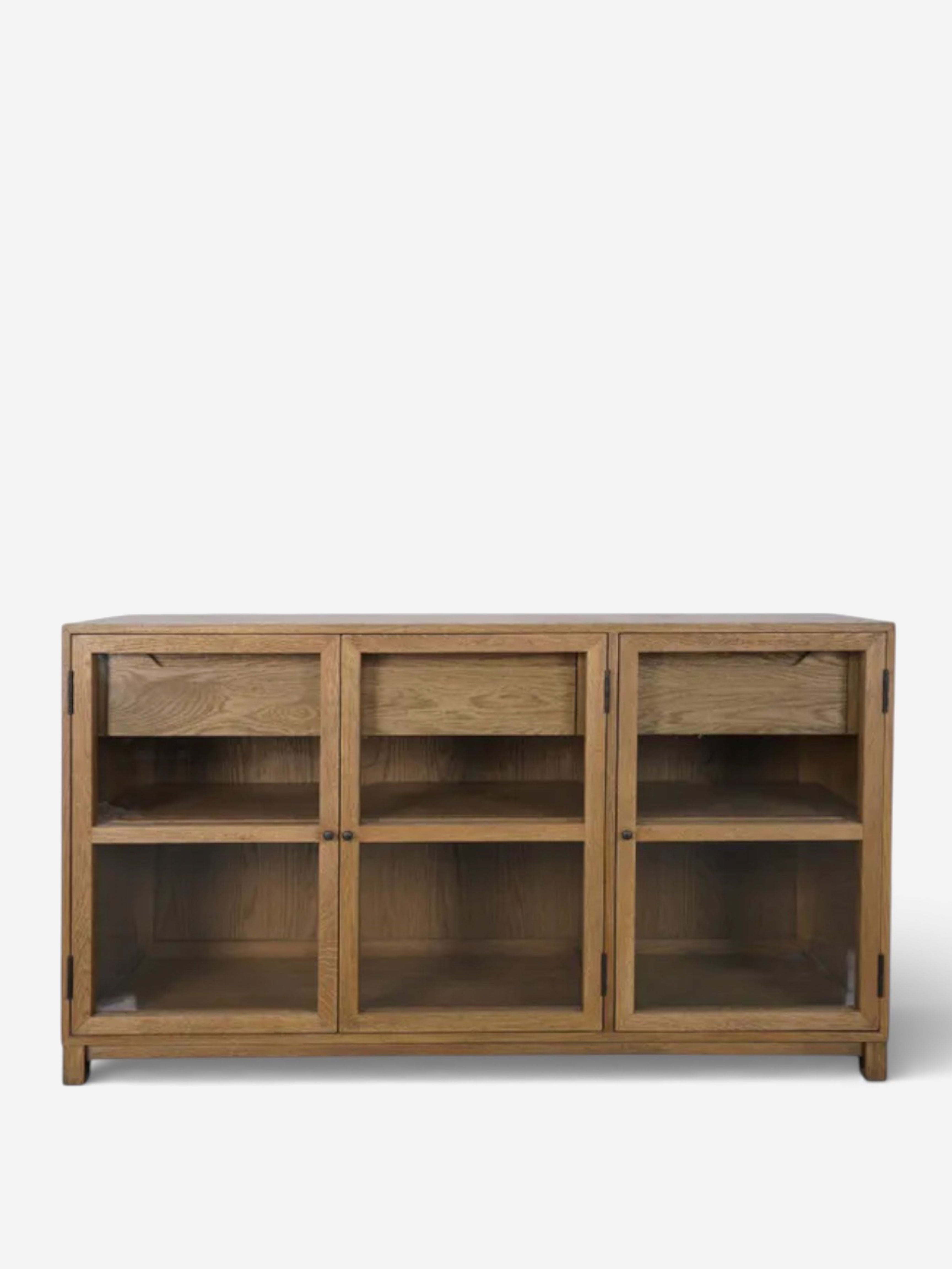 Baxter Glass and Oak Sideboard