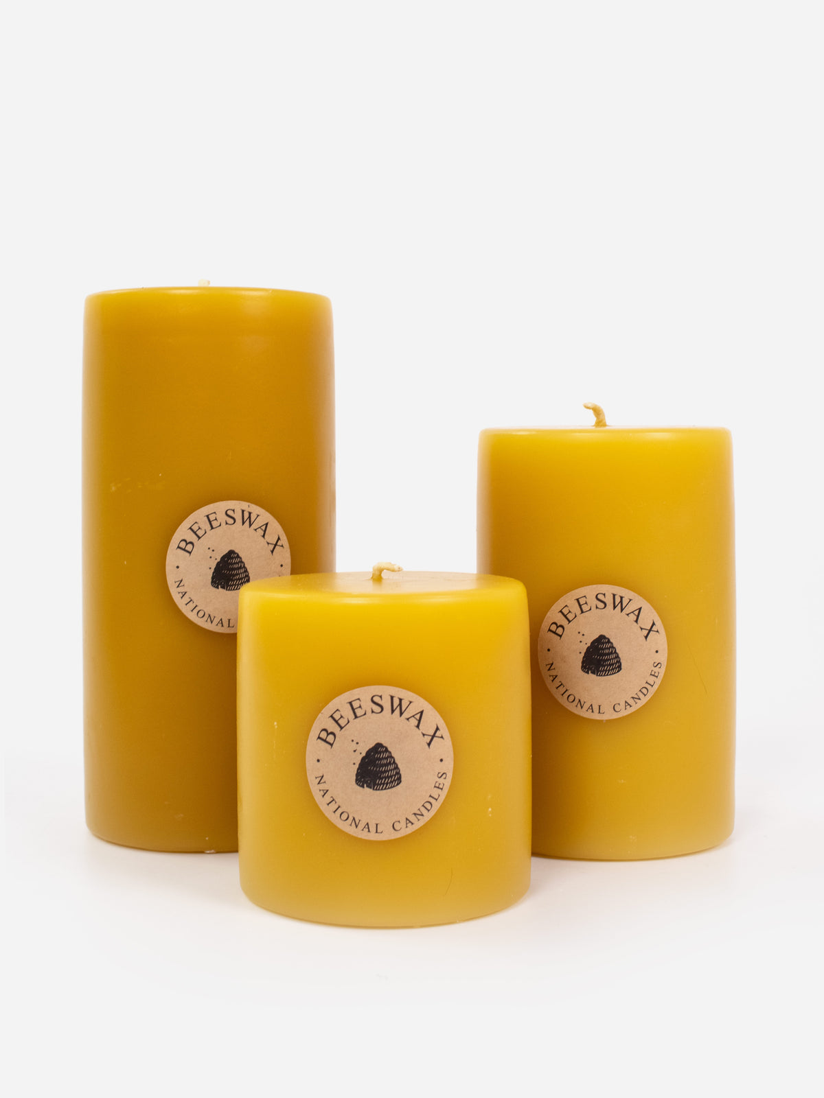 Beeswax Wide Pillar Candle