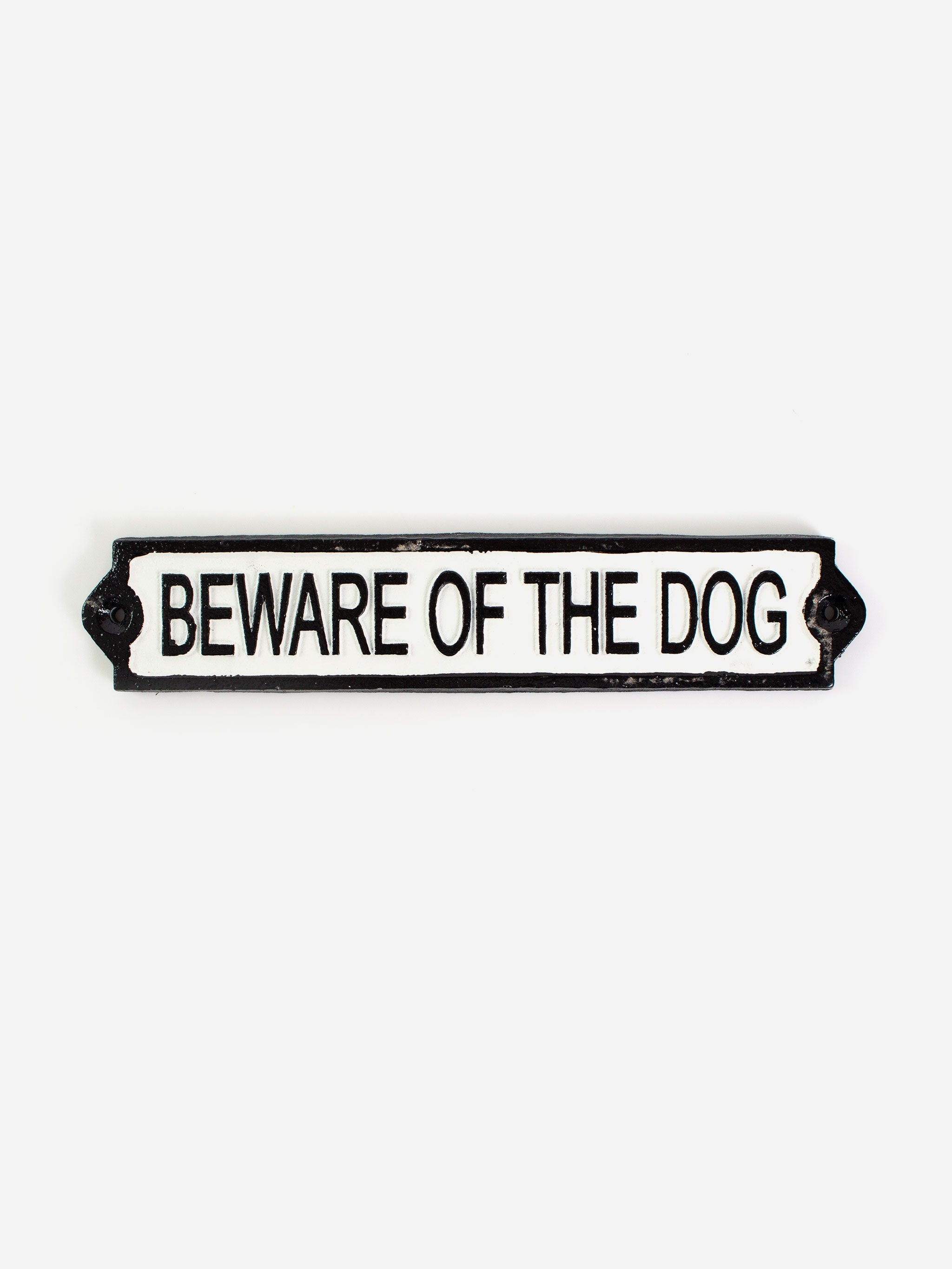 "Beware of the Dog" Cast Iron Sign