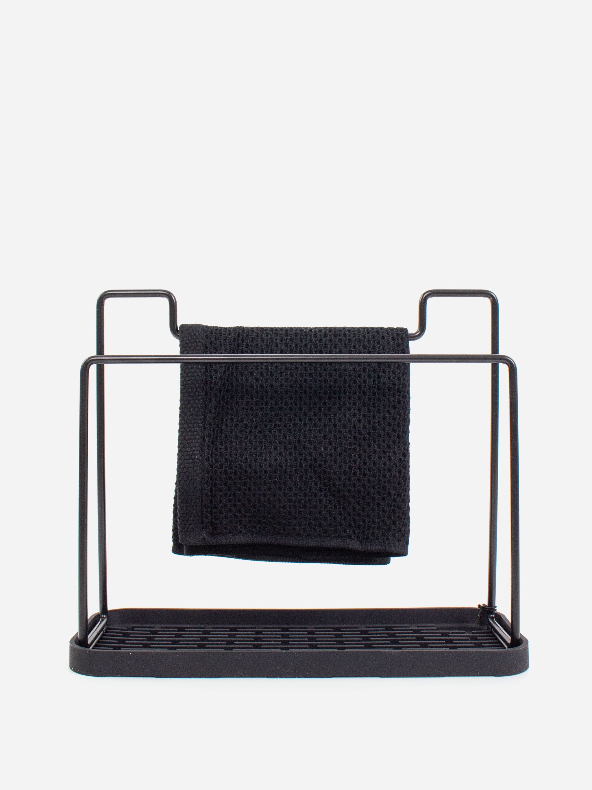 Black Sink Caddy with Cloth