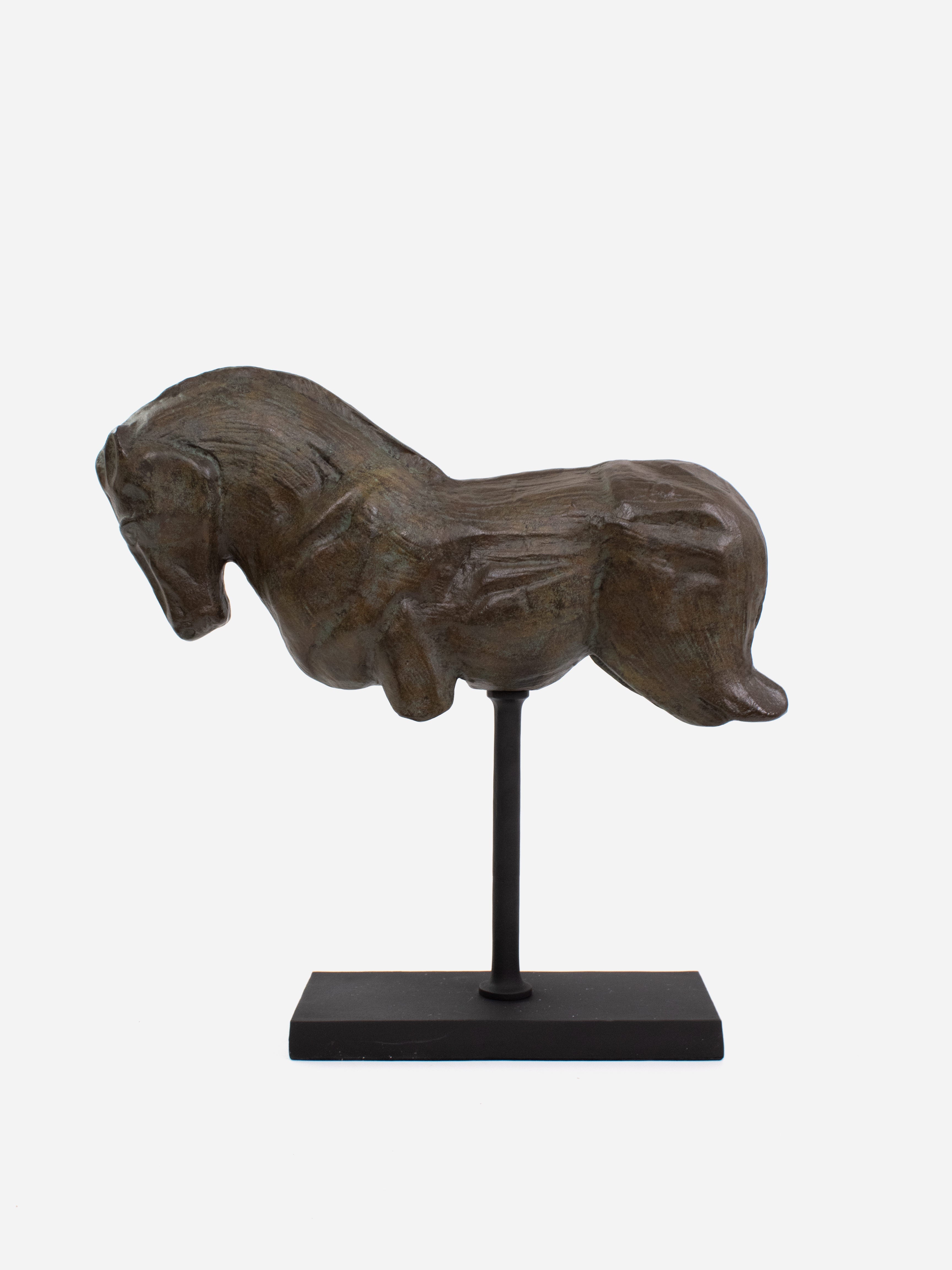 Bronze Finish Horse on Stand