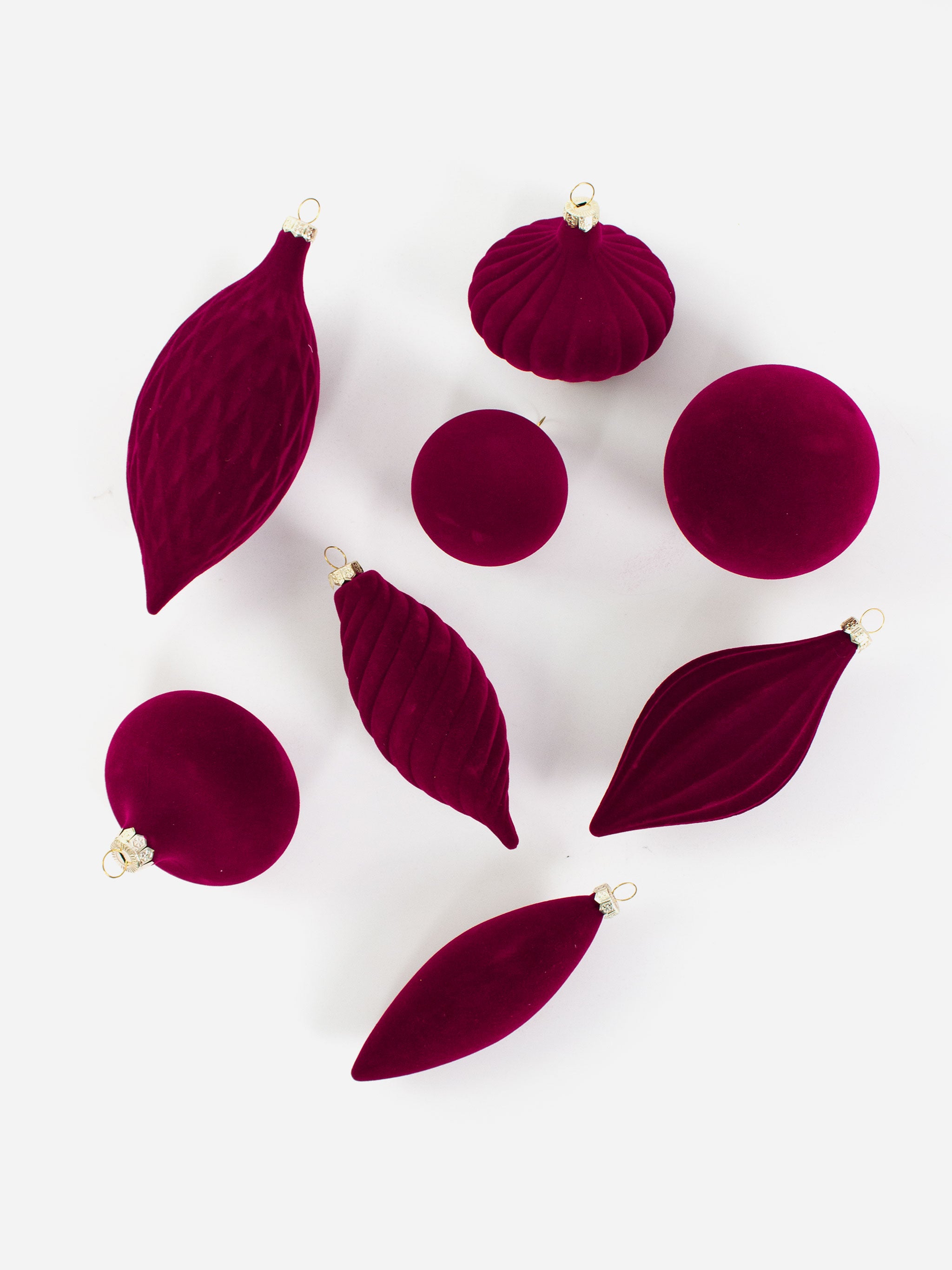 Burgundy Velvet Bauble Pack (Set of 27)