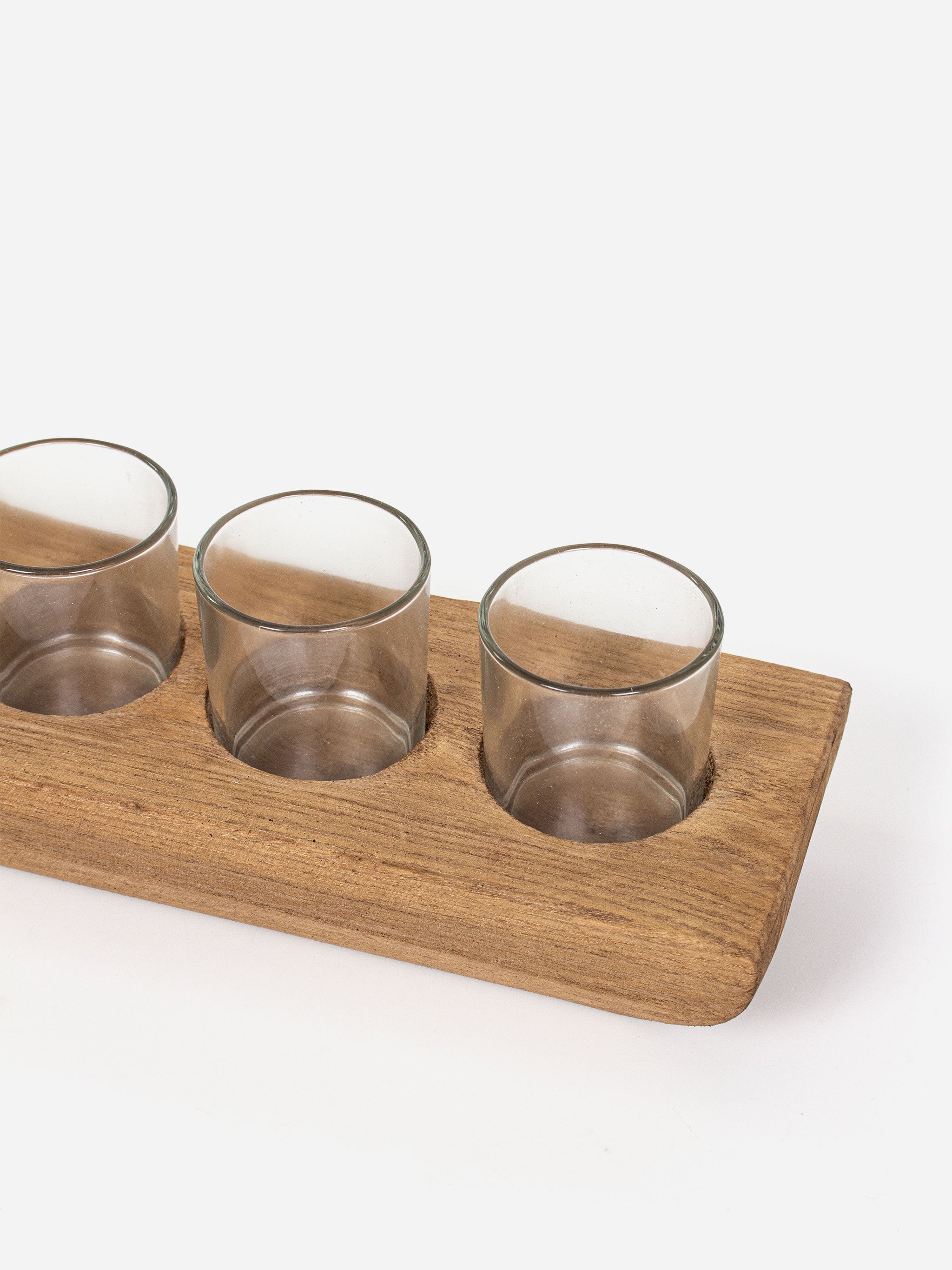 Carved Wooden Candle Holder