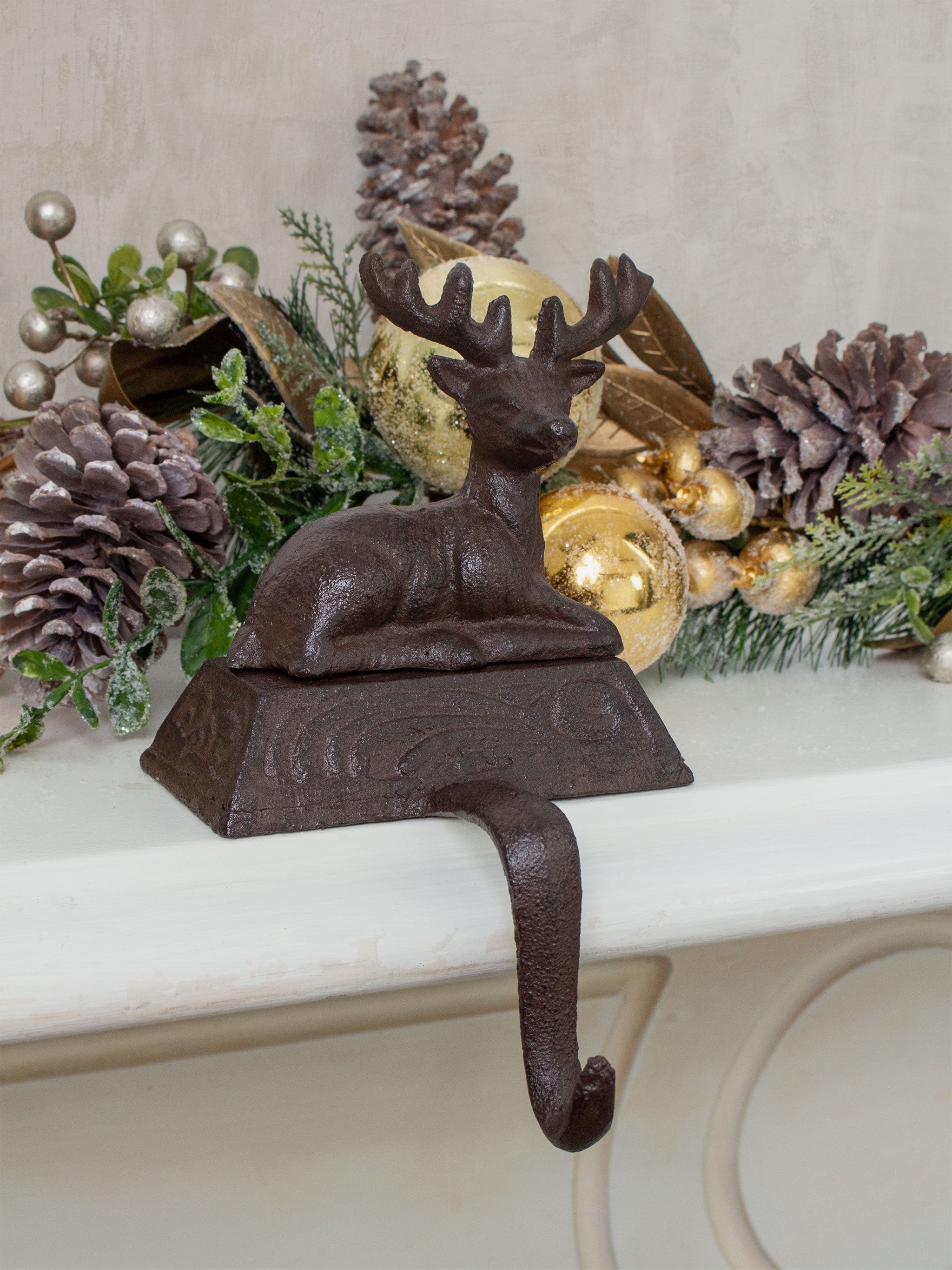 Cast Iron Deer Stocking Hanger
