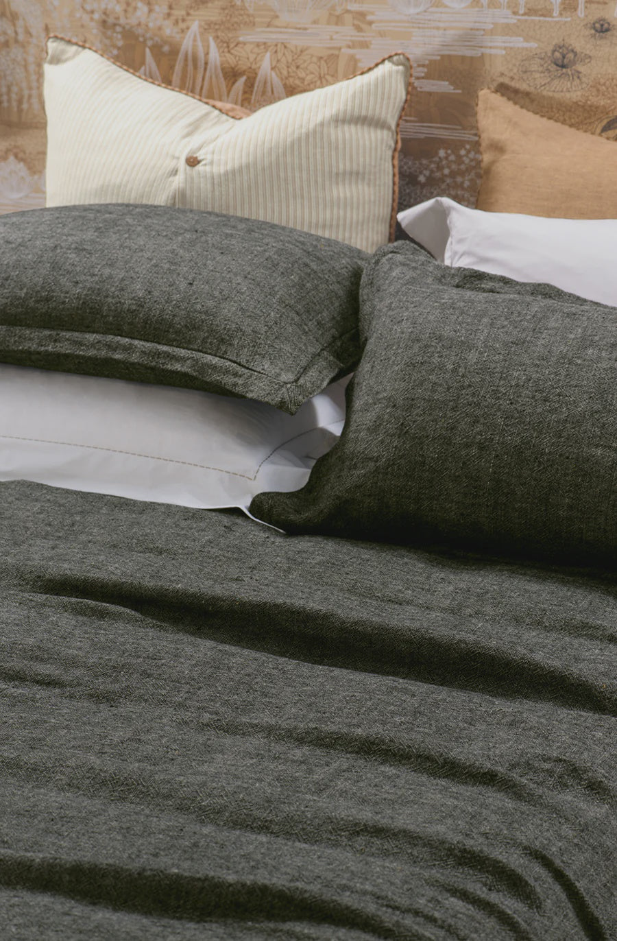 Cela Charcoal Pillowcase Set