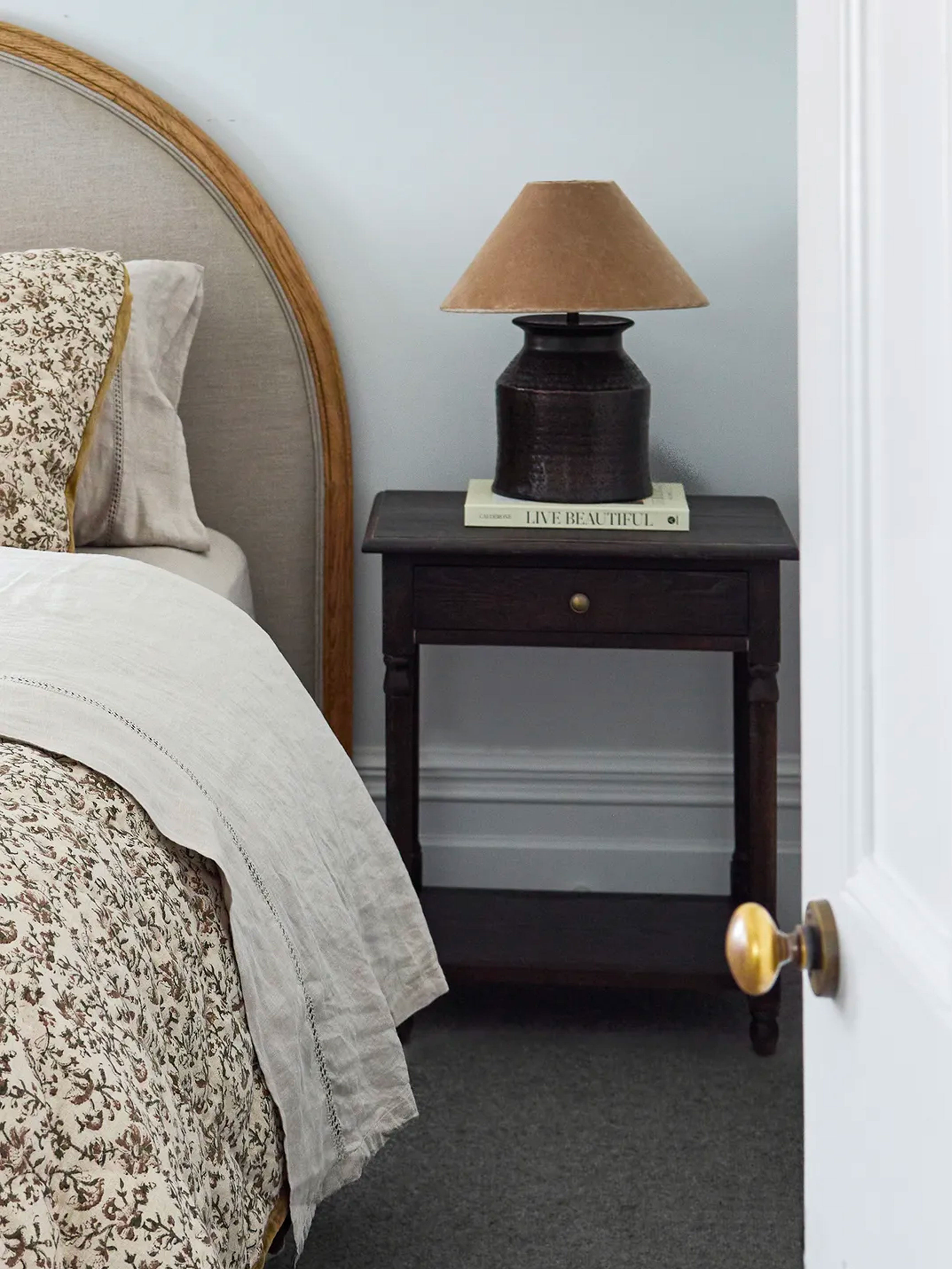 Chloe Black Bedside Table