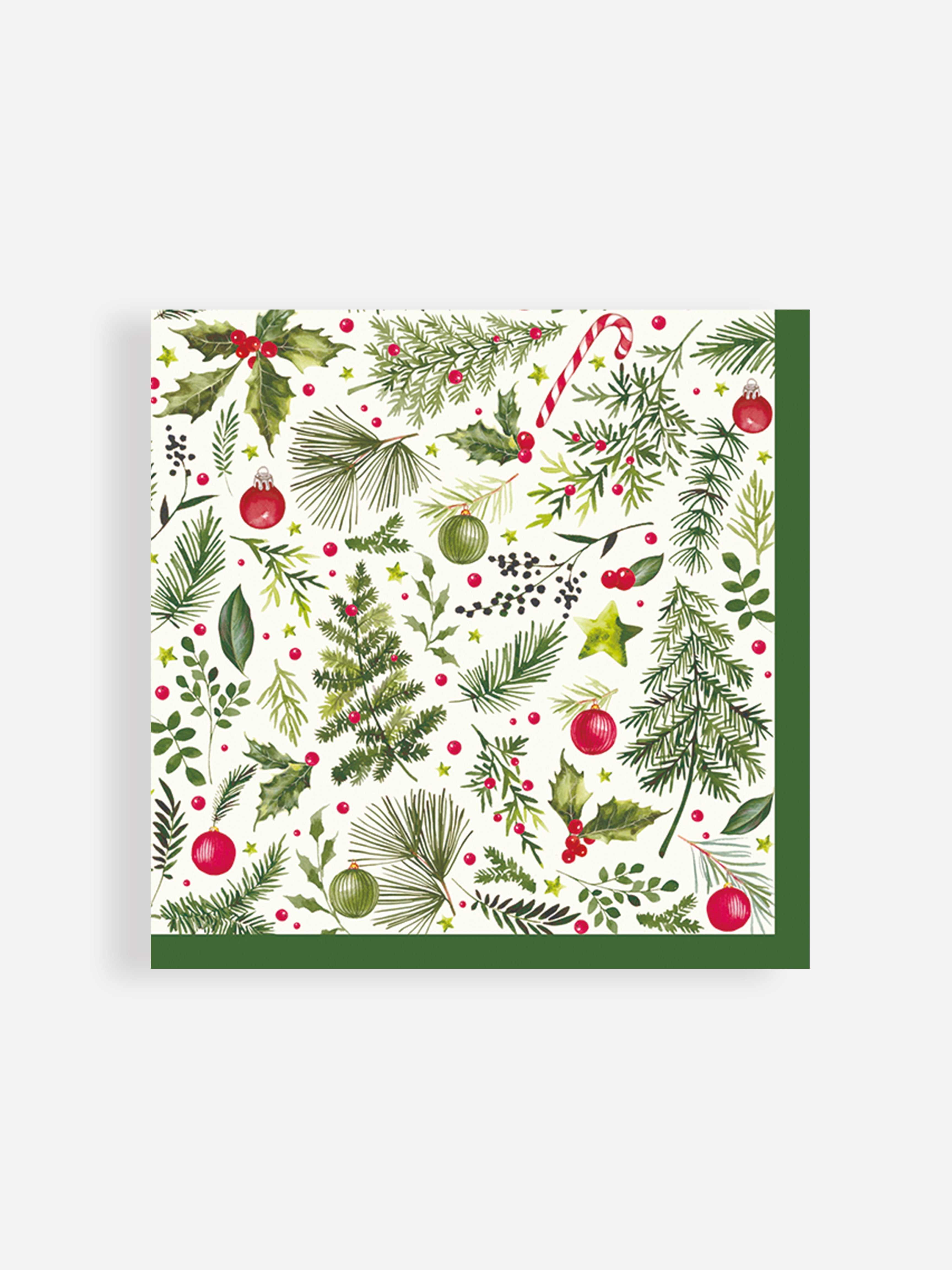 Christmas Branches Allover Napkins