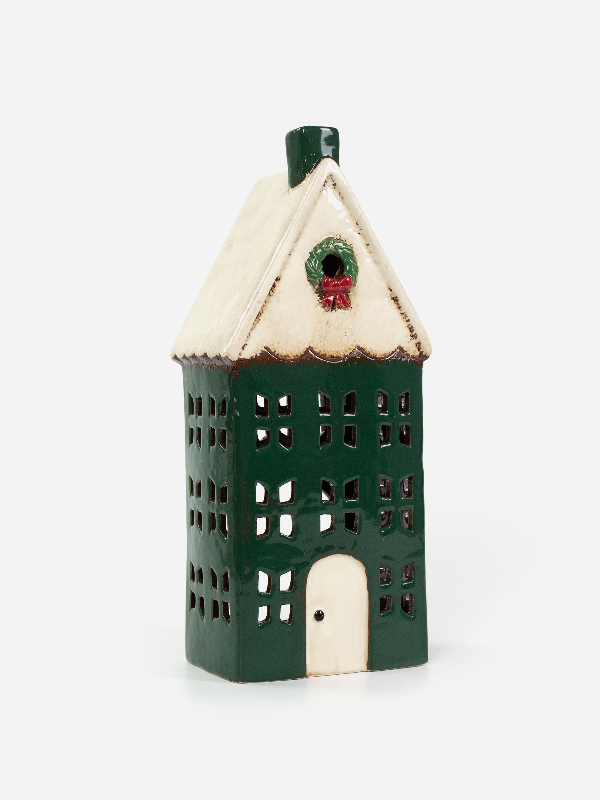 Christmas Green Wreath Tea Light House