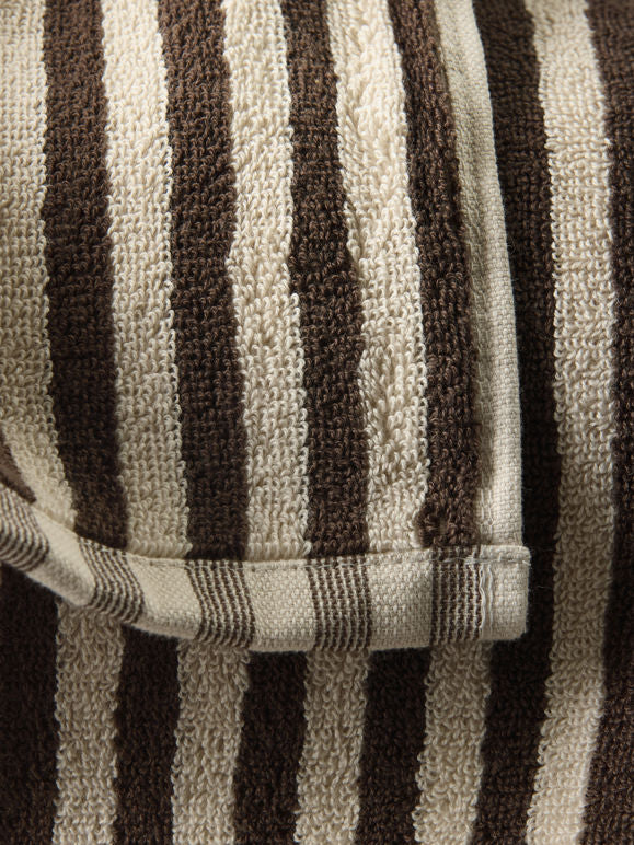Cocoa Wide Stripe Towel Range