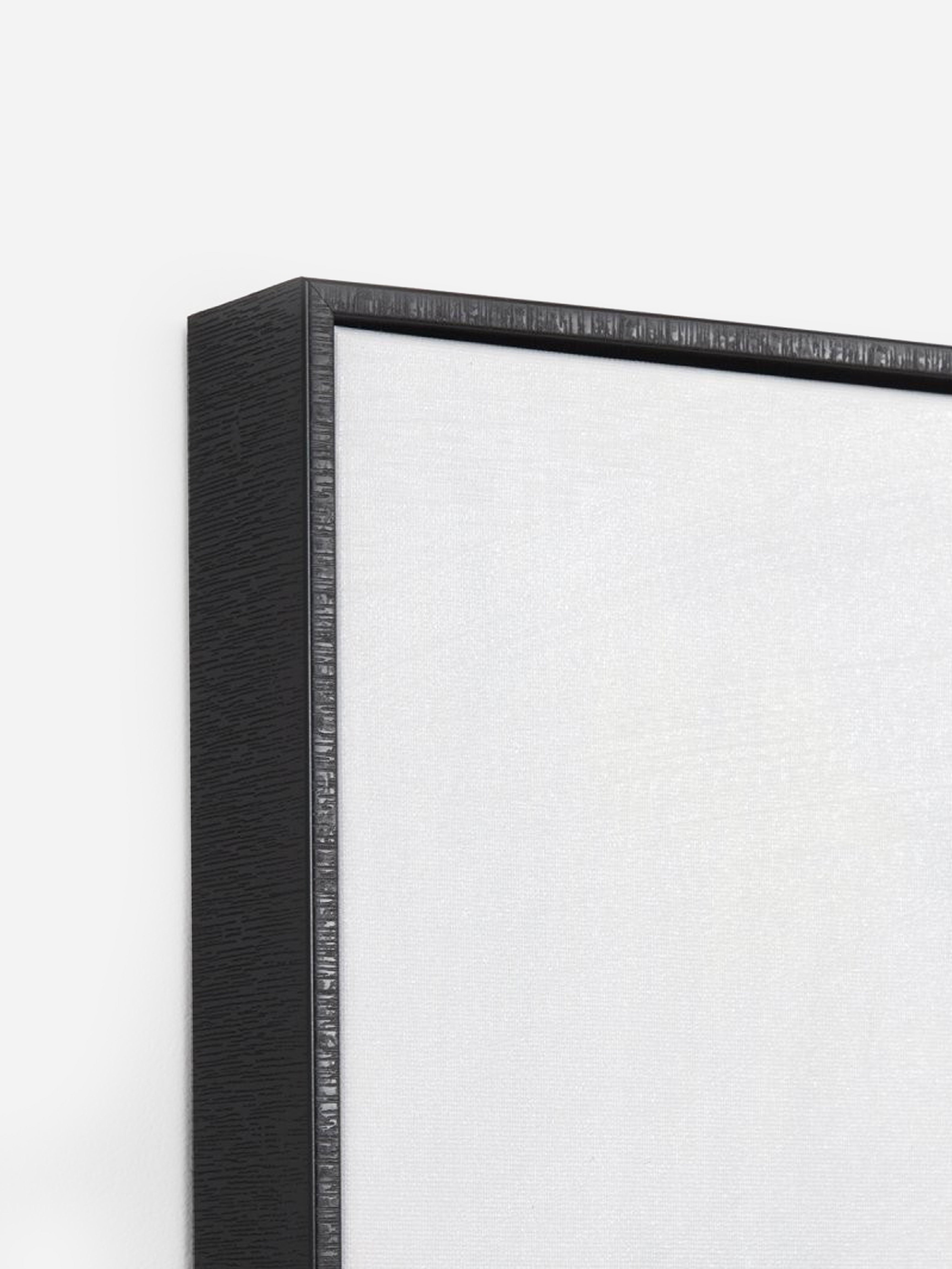 Country View Green Framed Canvas