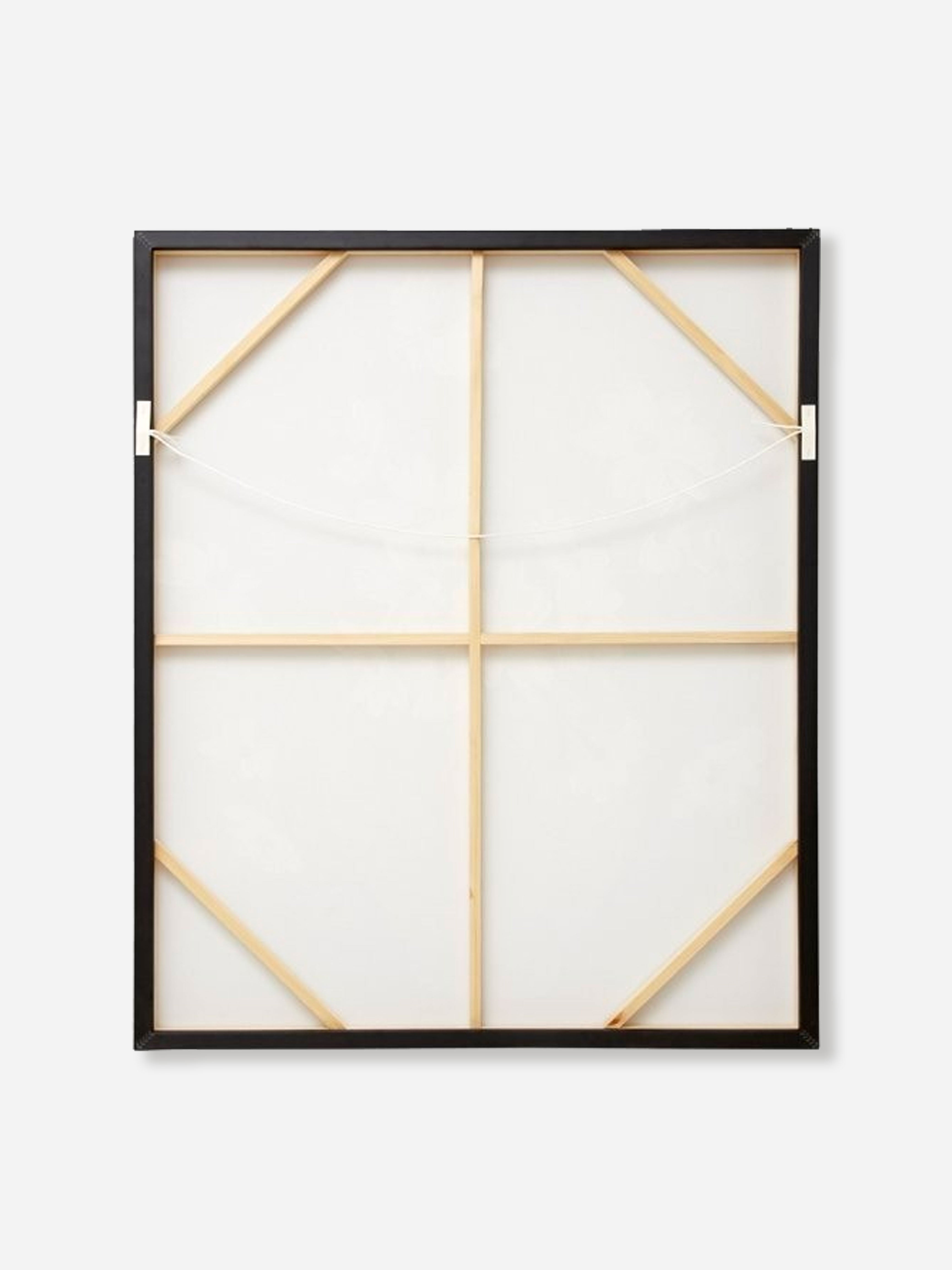 Country View Green Framed Canvas