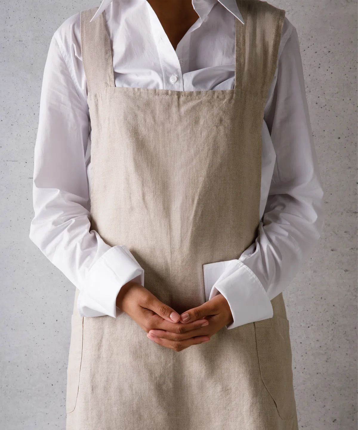 Linen Cross Back Apron