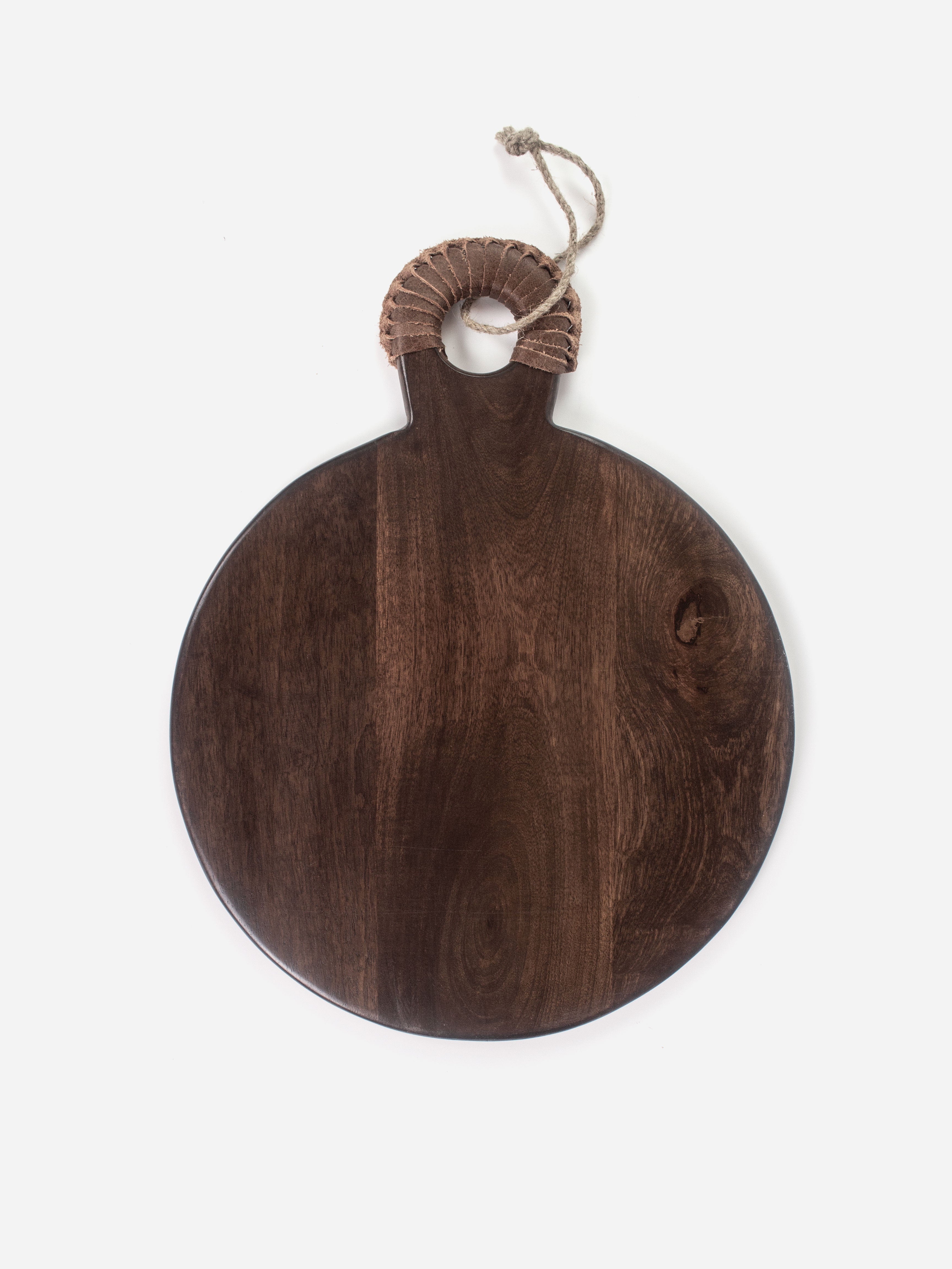 Dark Oak Round Serving Board