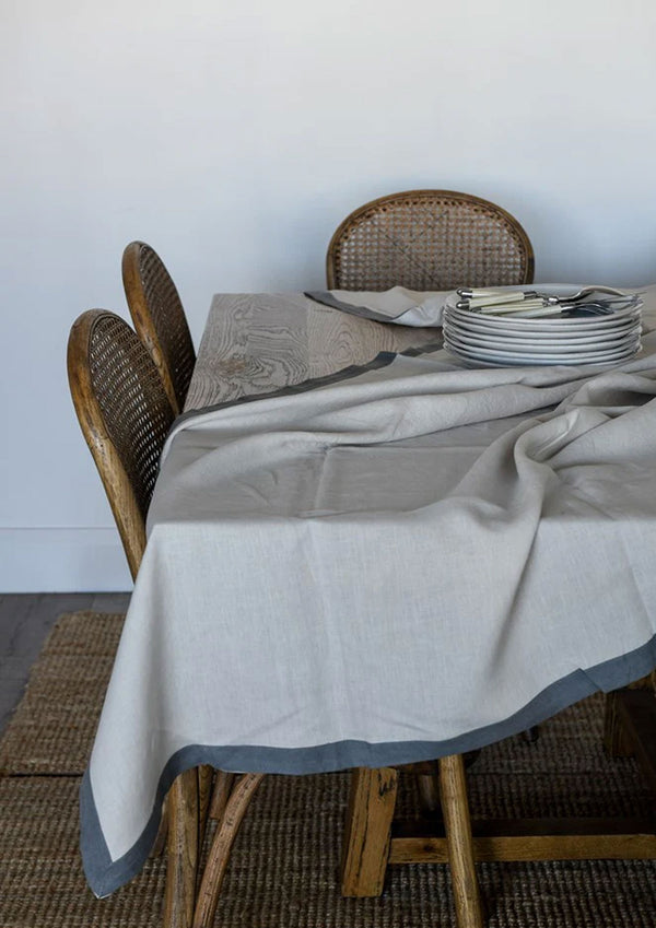 Elegance Storm Linen Tablecloth