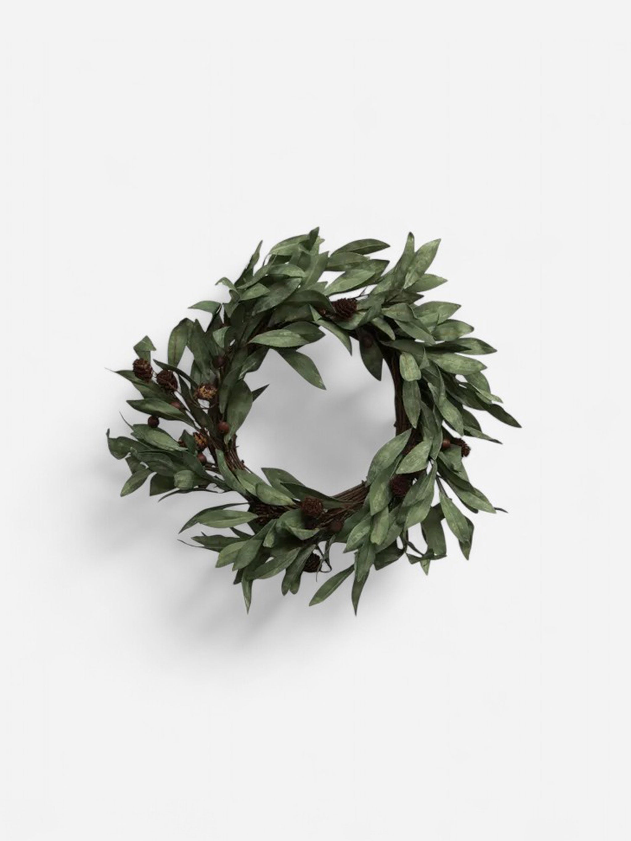 Eucalyptus & Brown Wood Berry Wreath