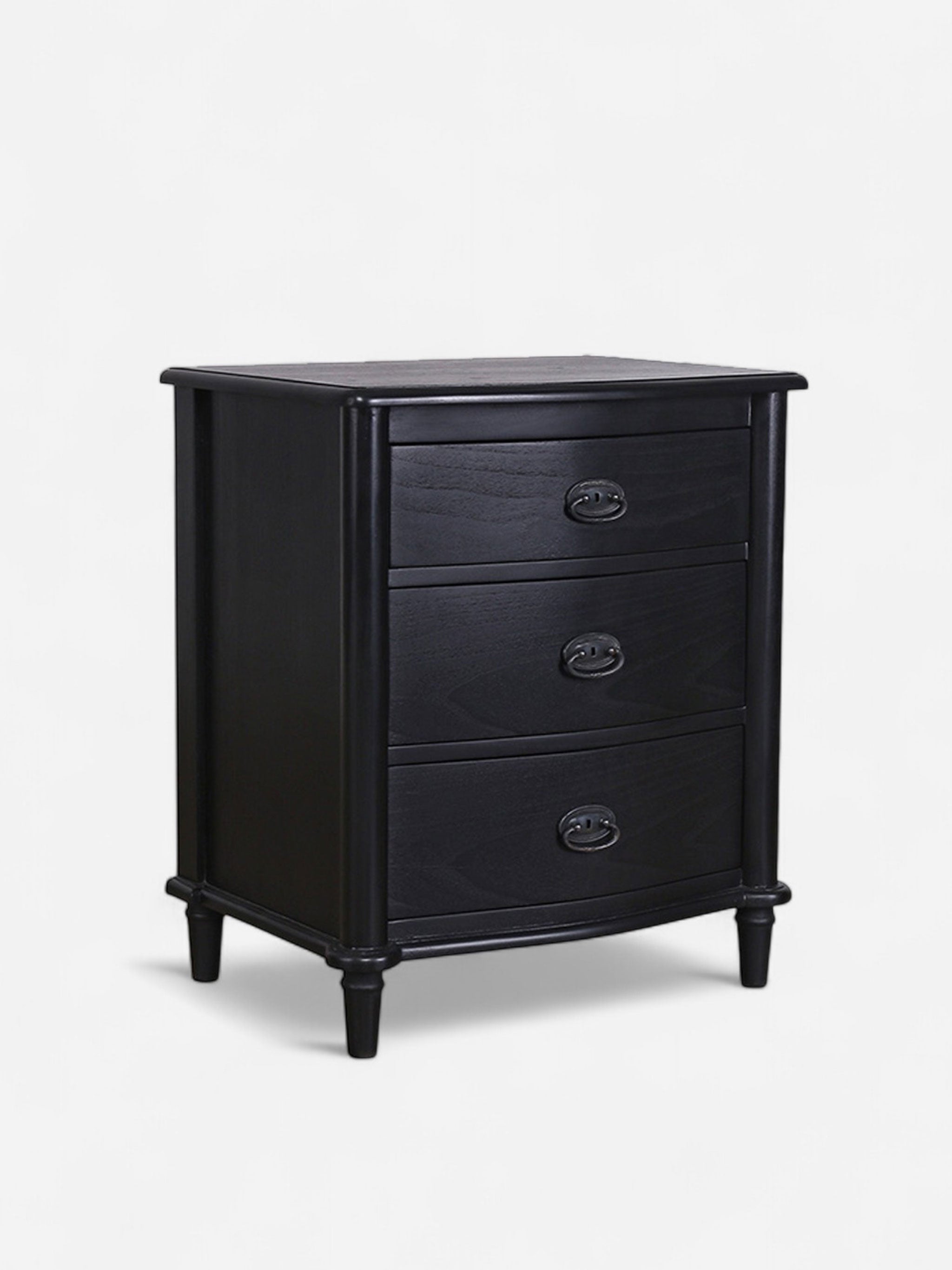 Florence Bedside Black | 3 Drawer