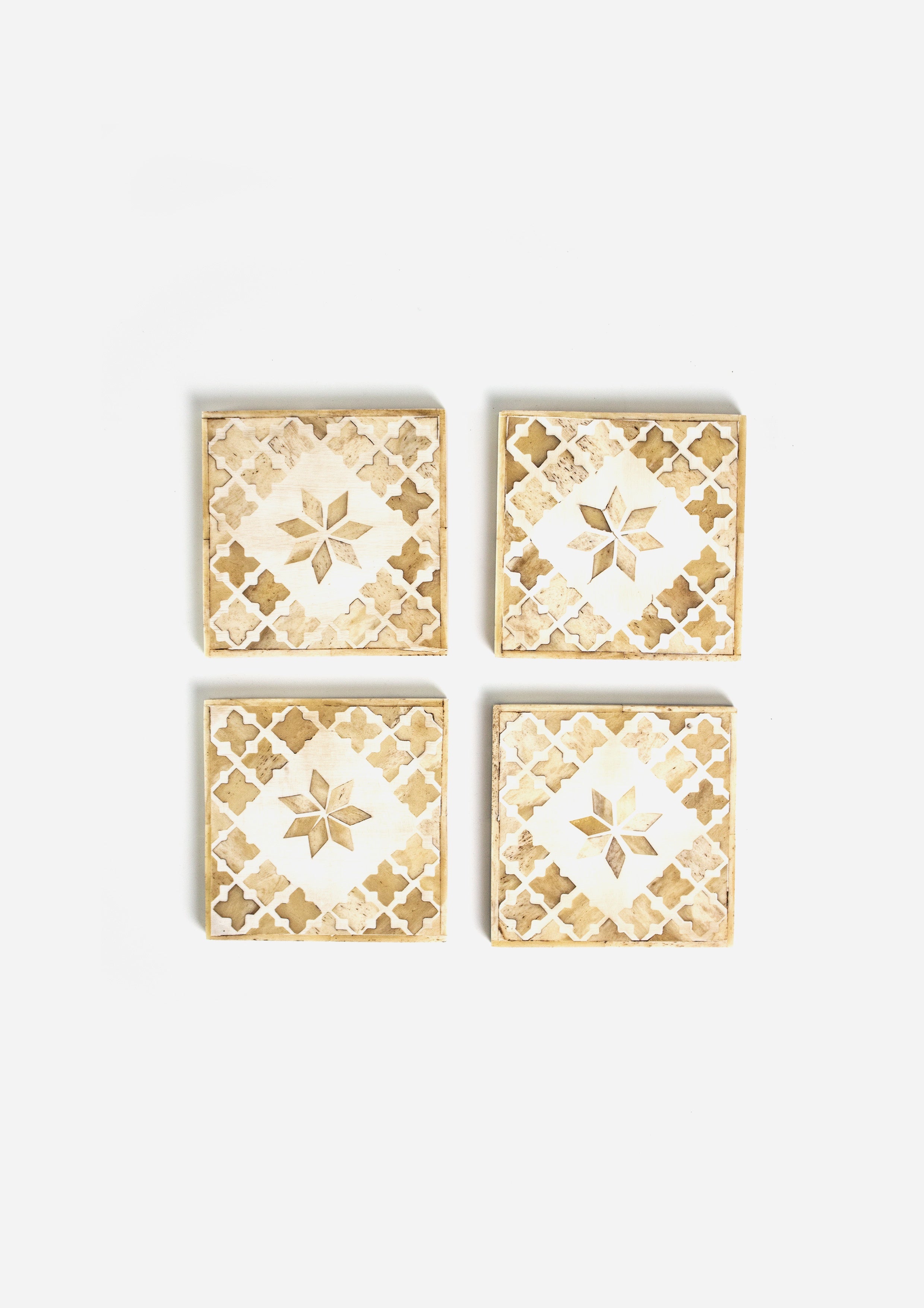 Flower Bone Coaster Set