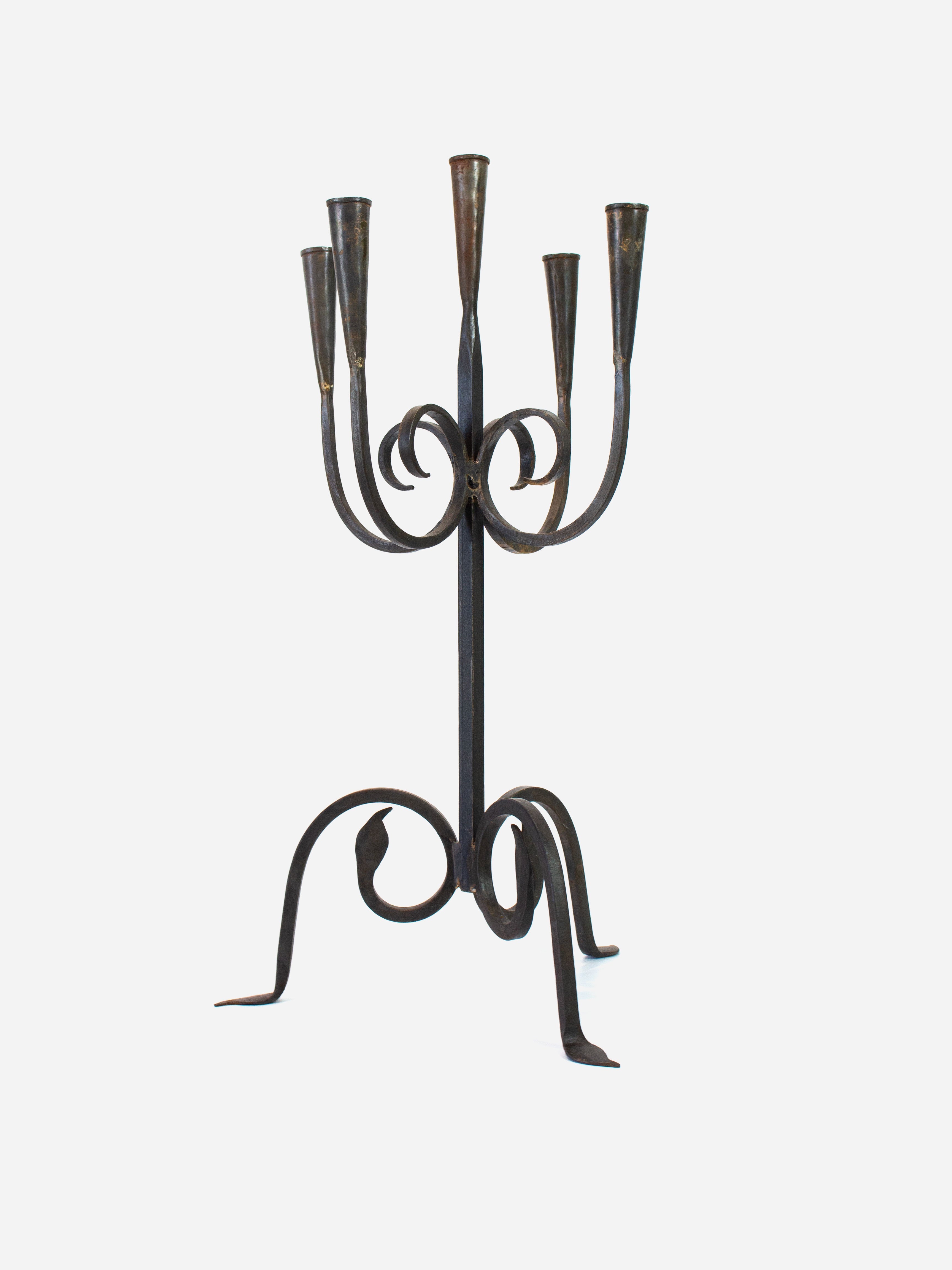 French Rustic Iron Candelabra