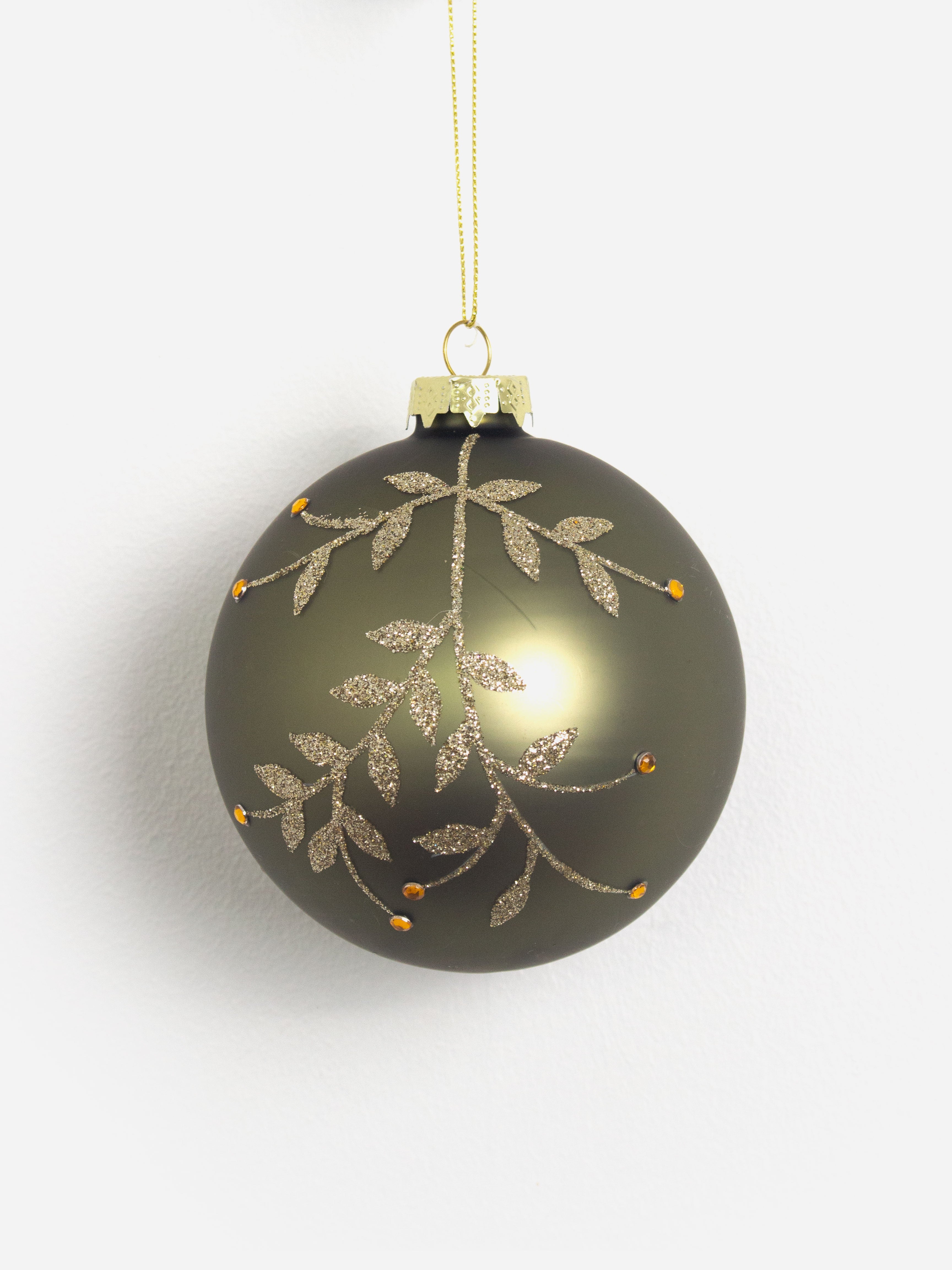 Gilded Vine Glass Bauble