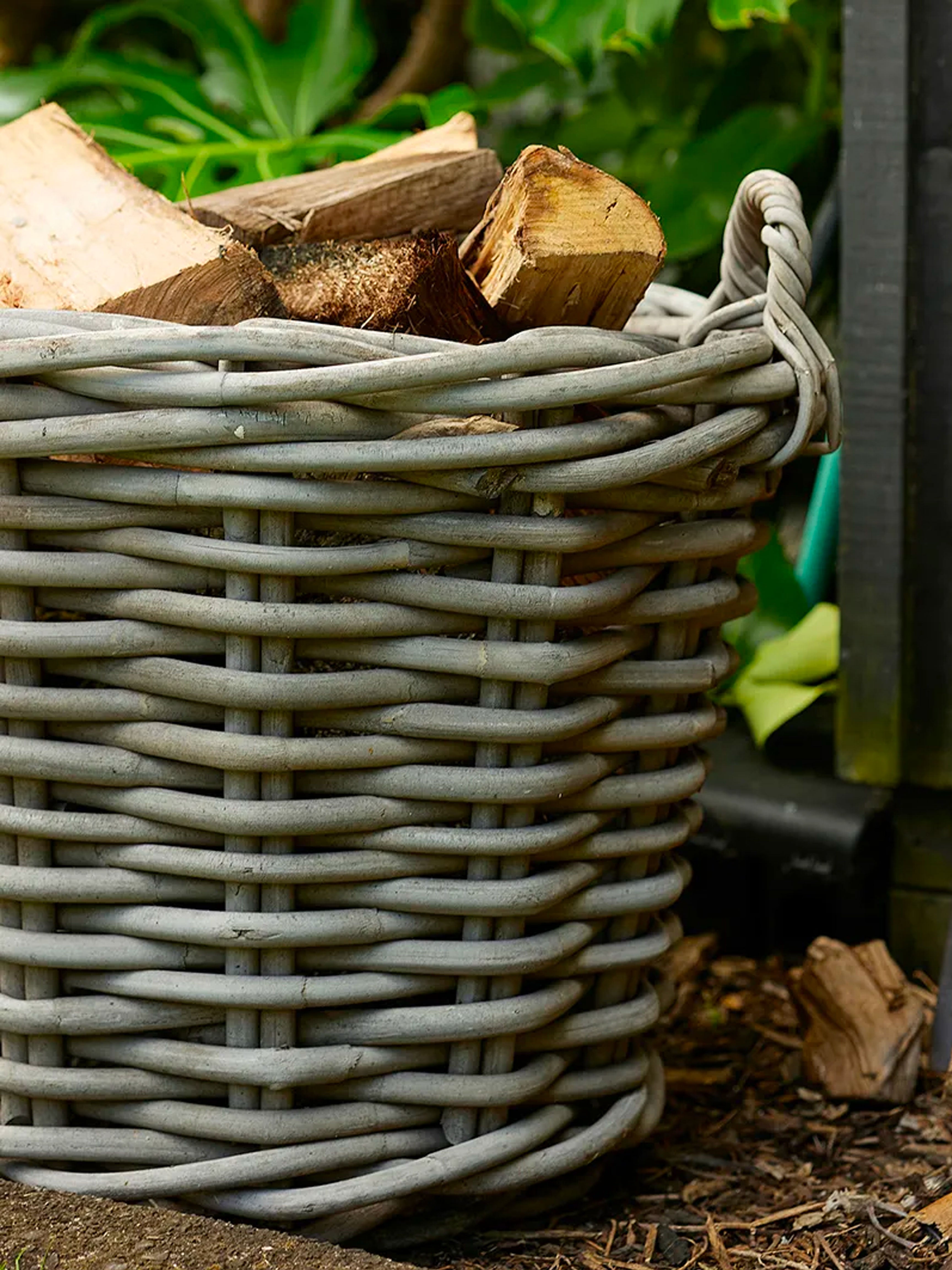 Grove Chunky Wood Basket