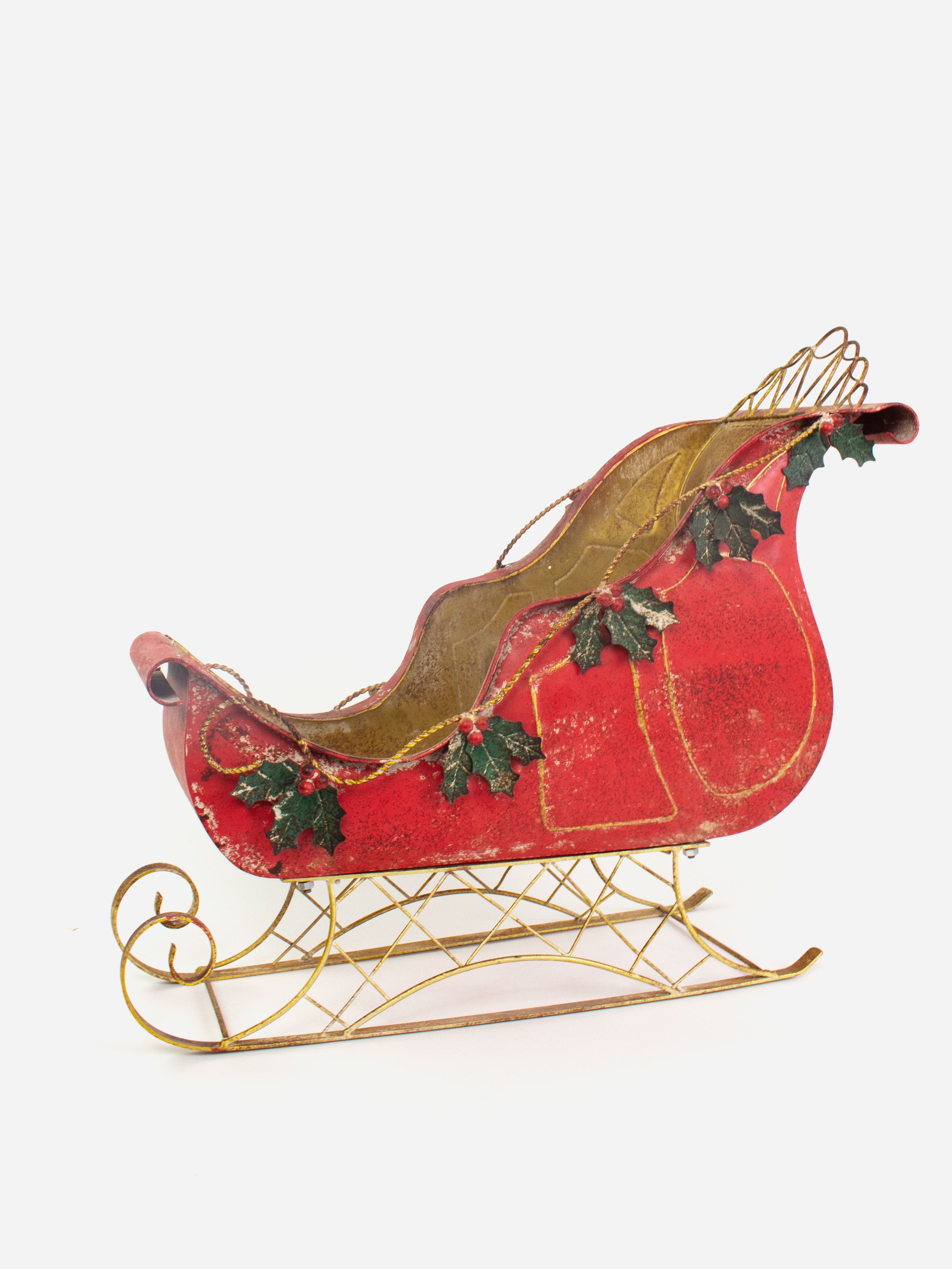 Holly Santa Sleigh