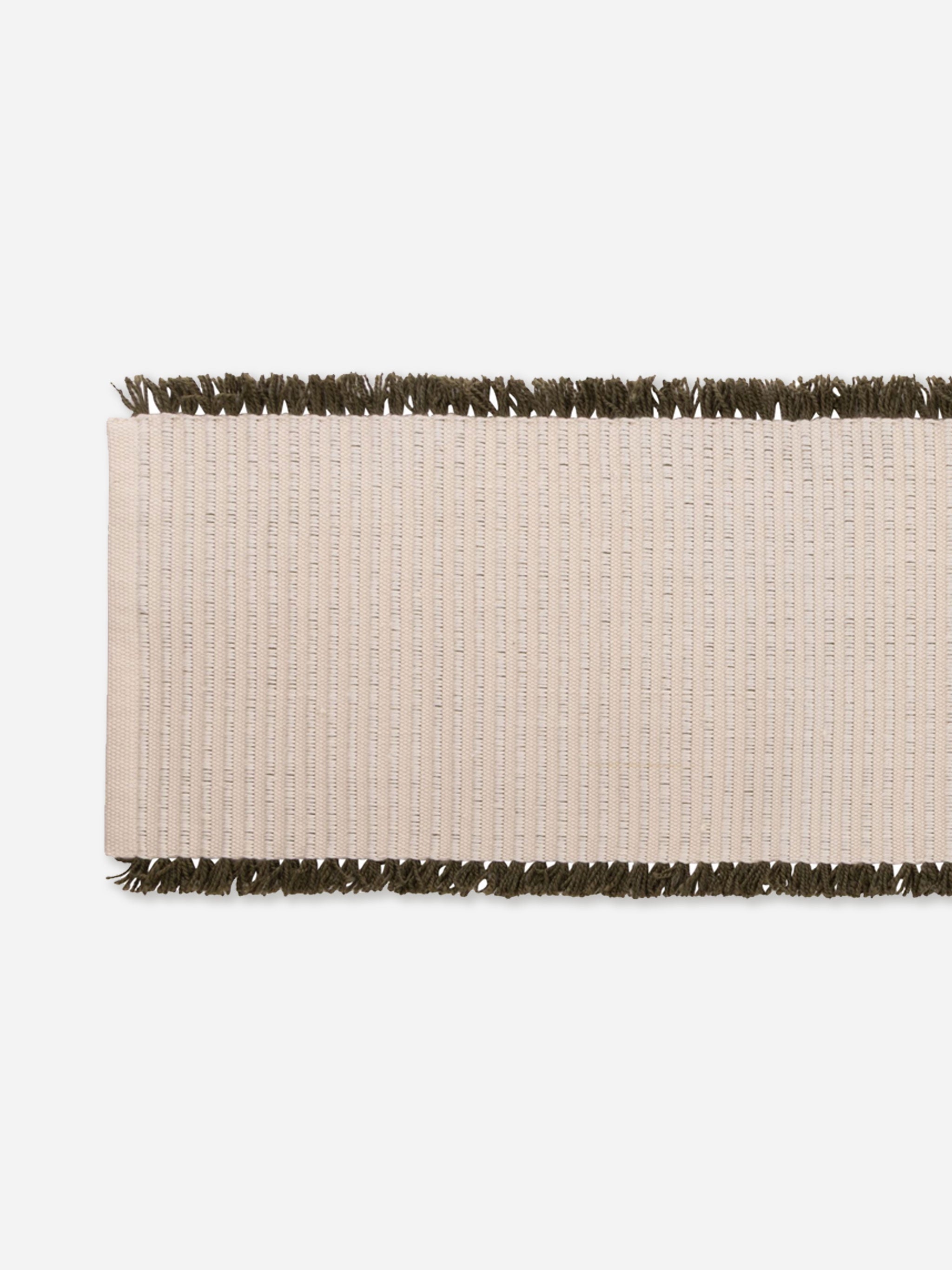 Isla Green Fringe Table Runner