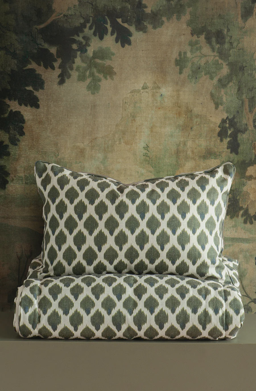 Kasumi Verde Teal Cushion