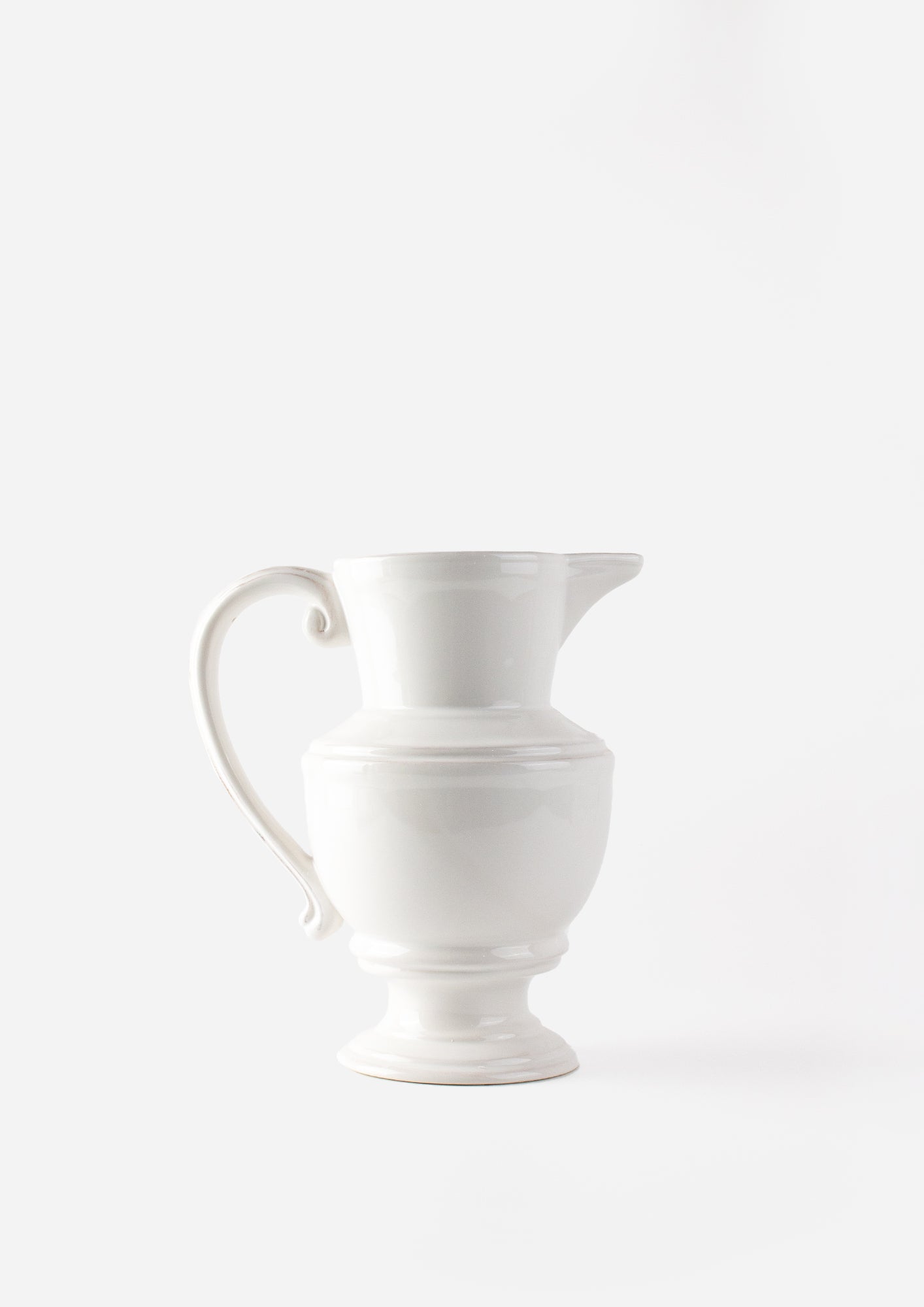 Large White Pitcher