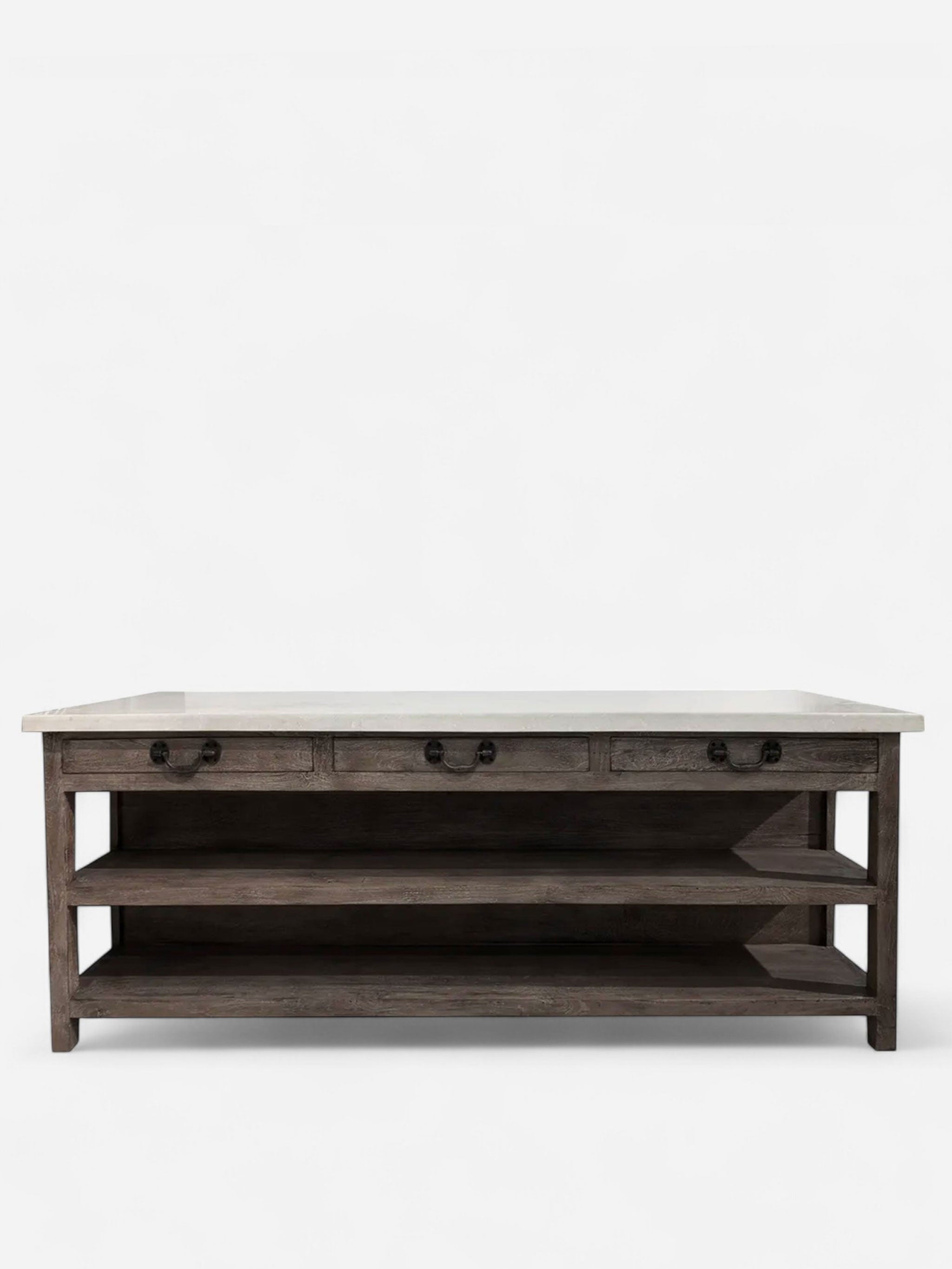 Lars Aged Black Kitchen Island | Extra Large