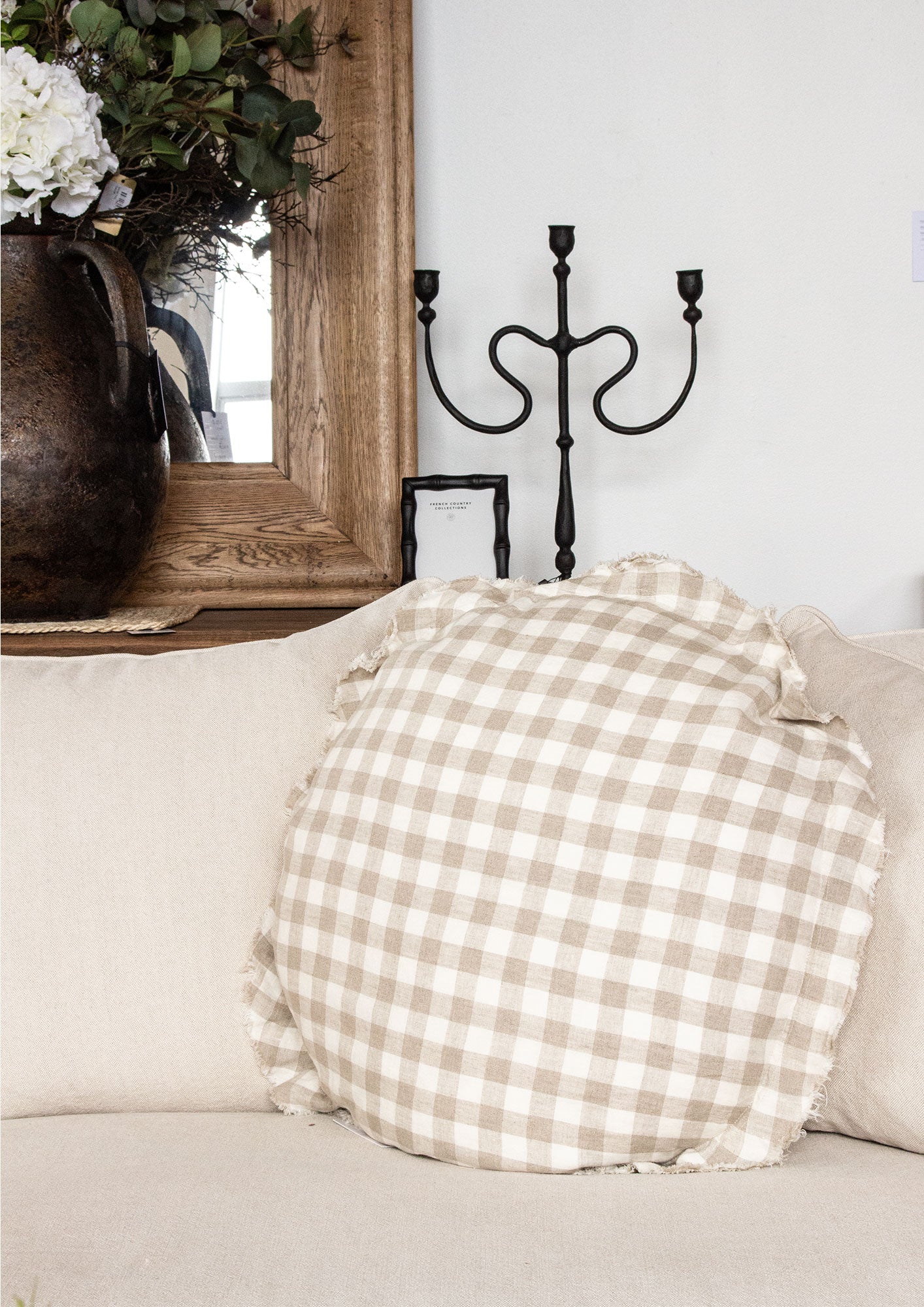 Linen Round Cushion