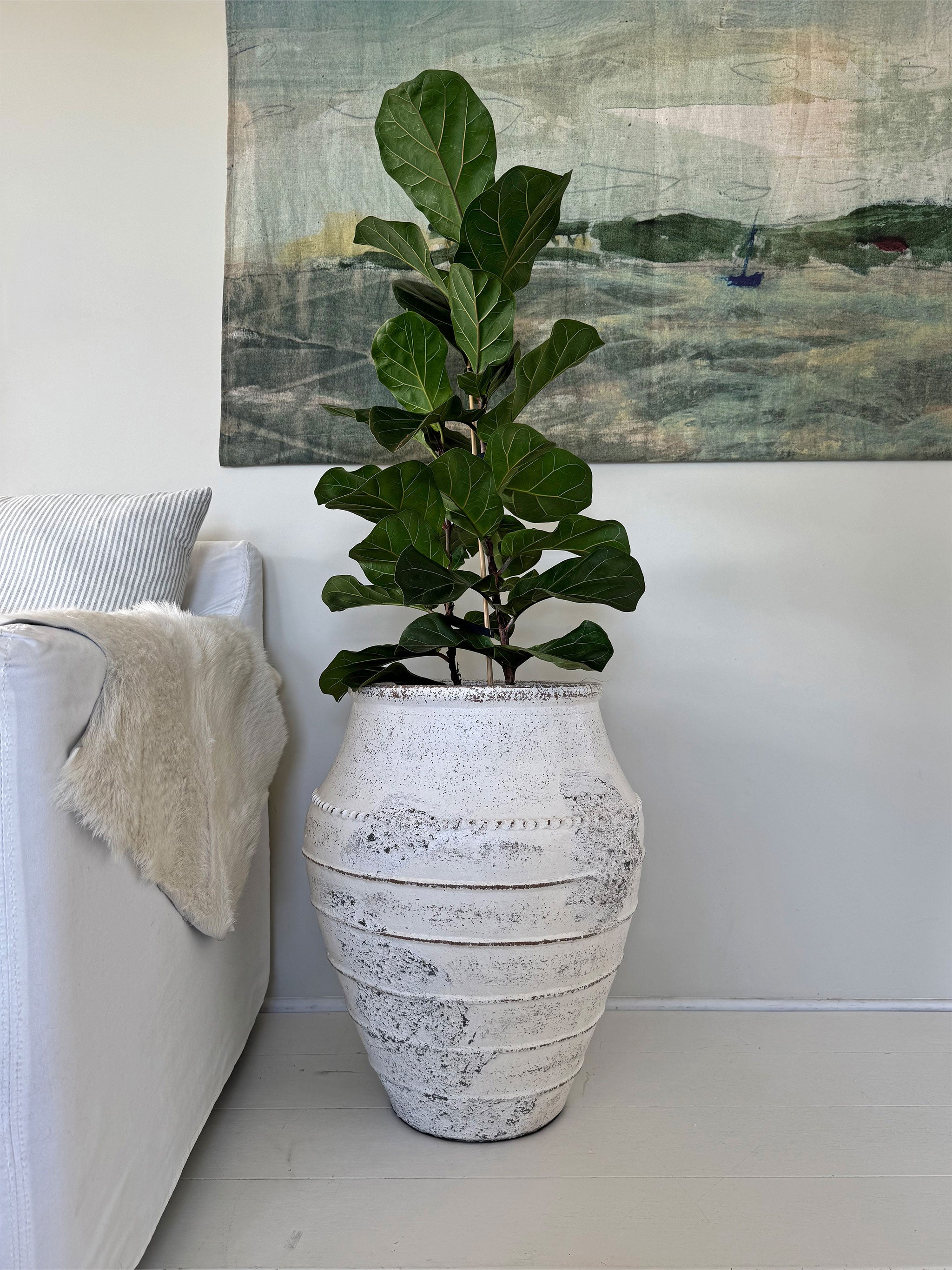 Lombok Mia Whitewash Pot