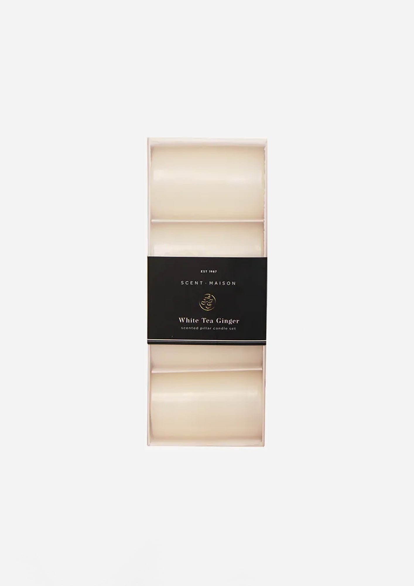 Maison Pillar Candle Set | 2x3 | White Tea Ginger