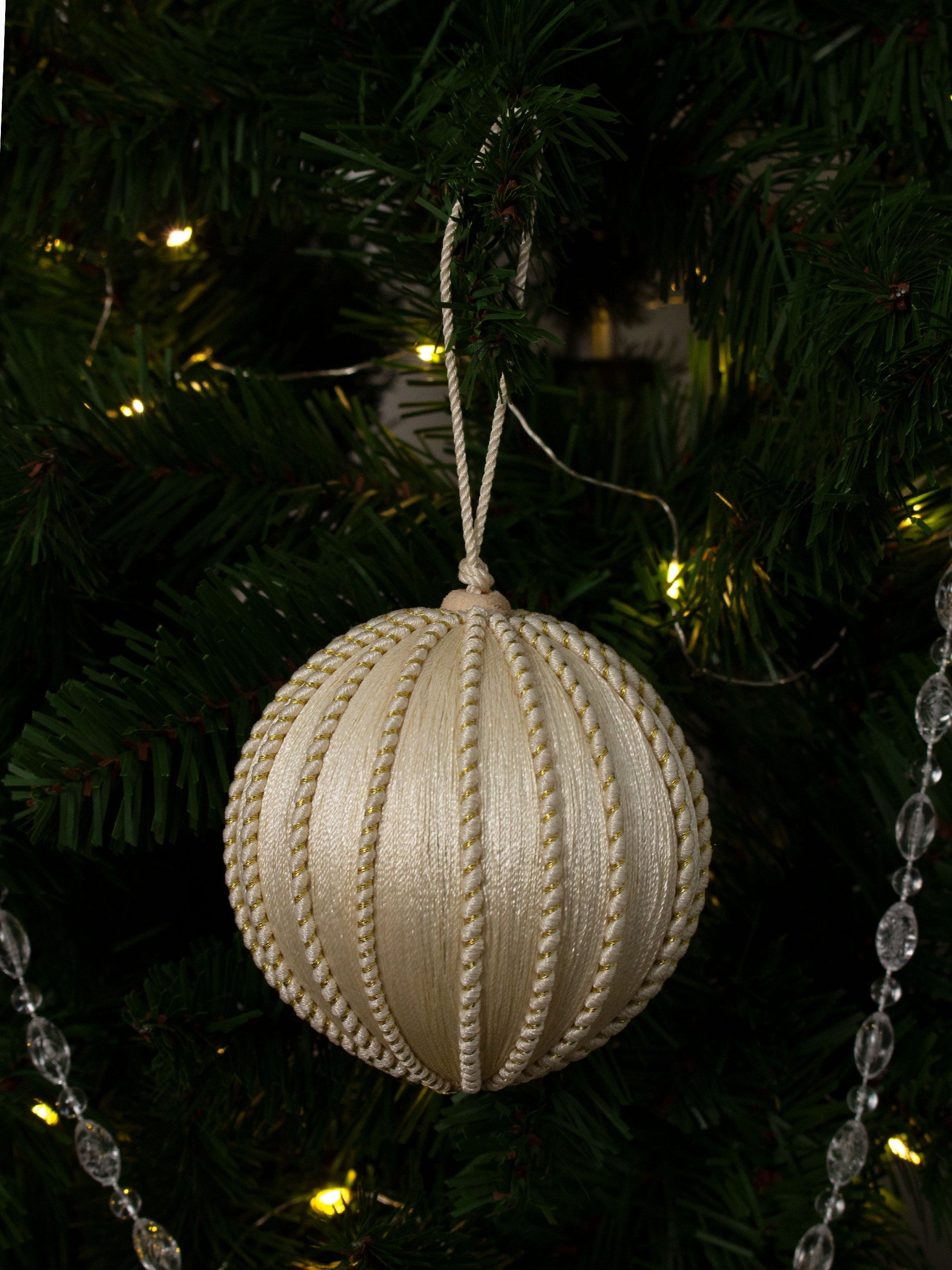 Majestic White Hanging Ball