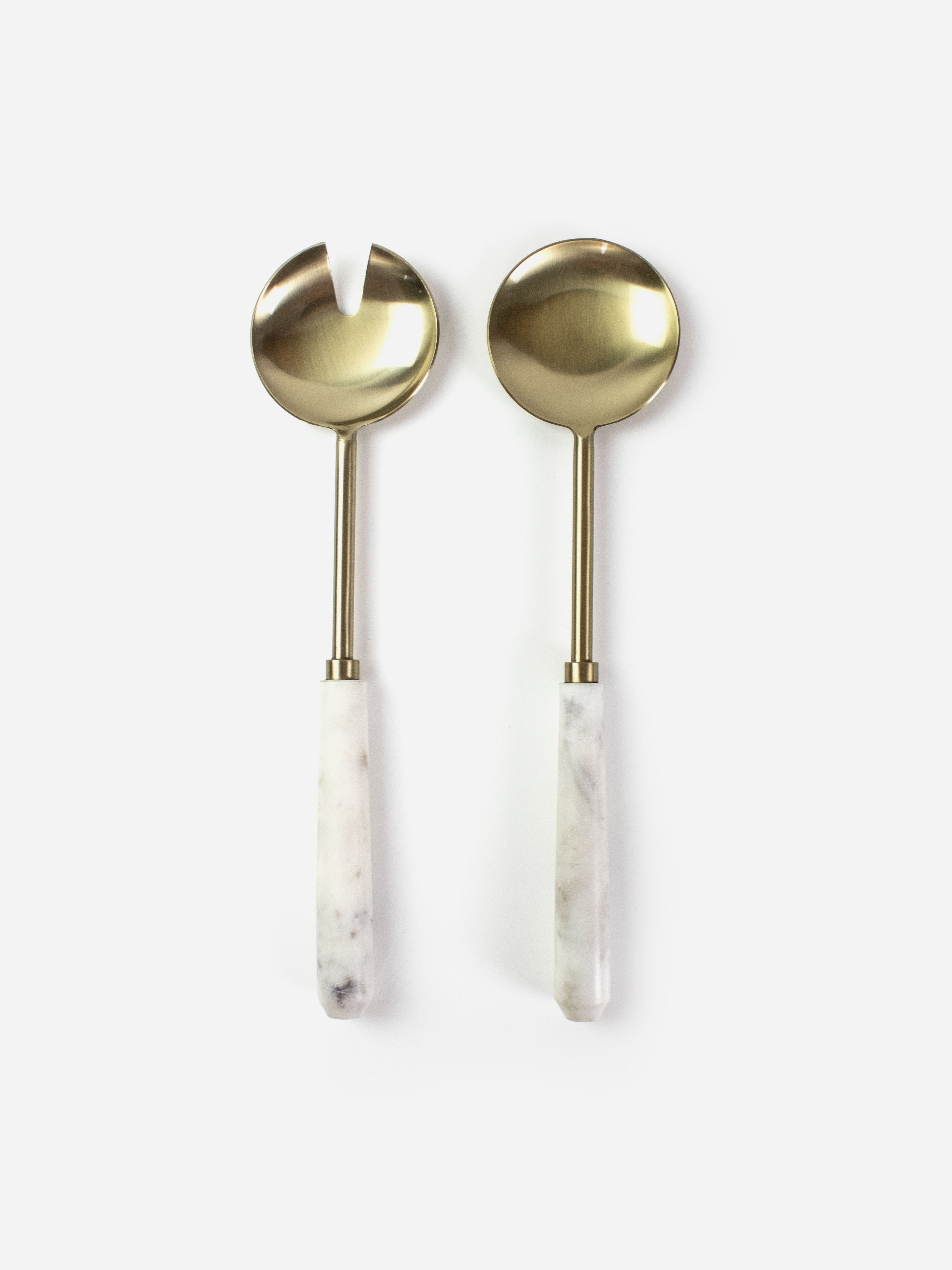 Marble Salad Server Set