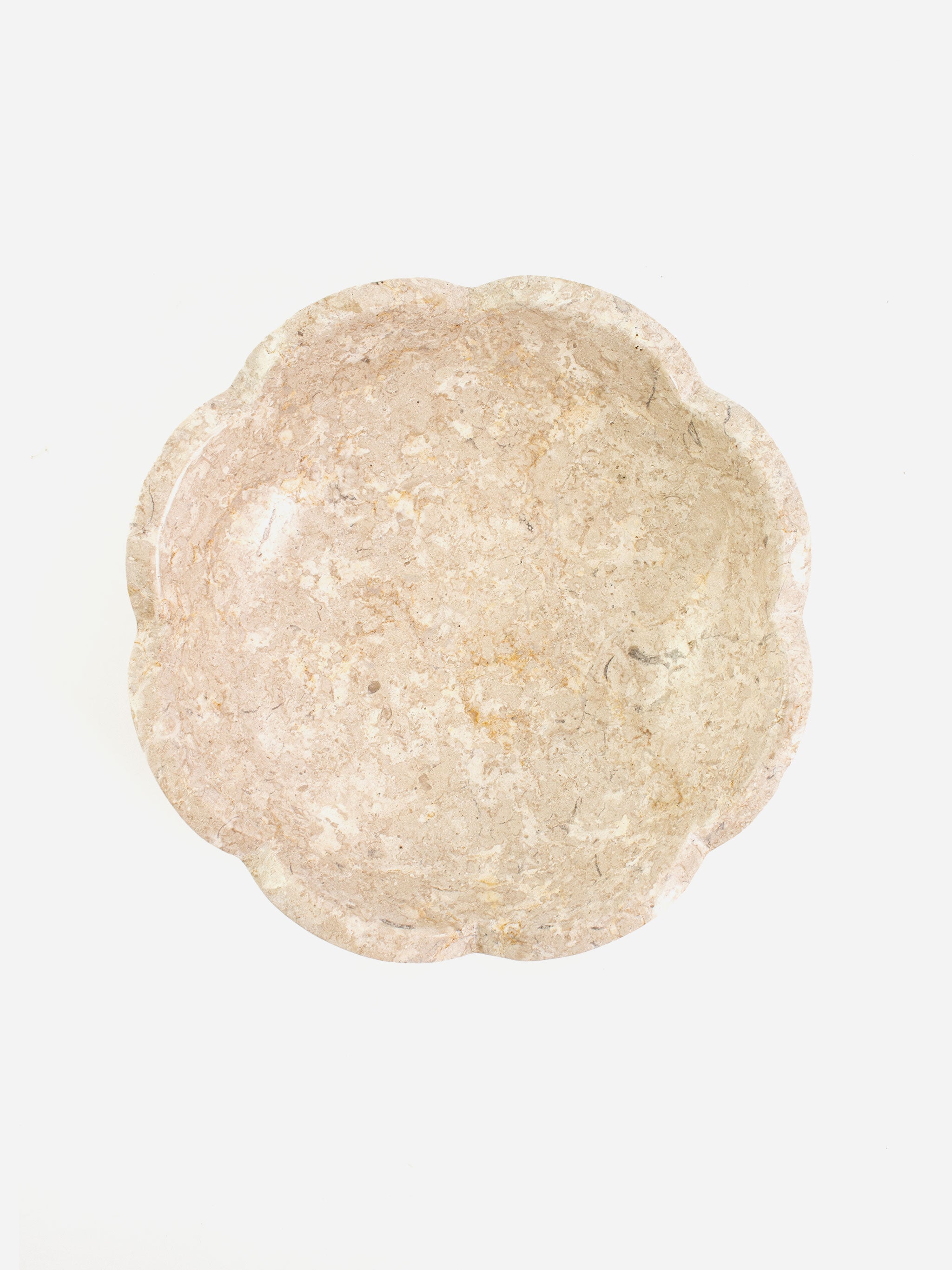 Marble Bowl with Scalloped Edge