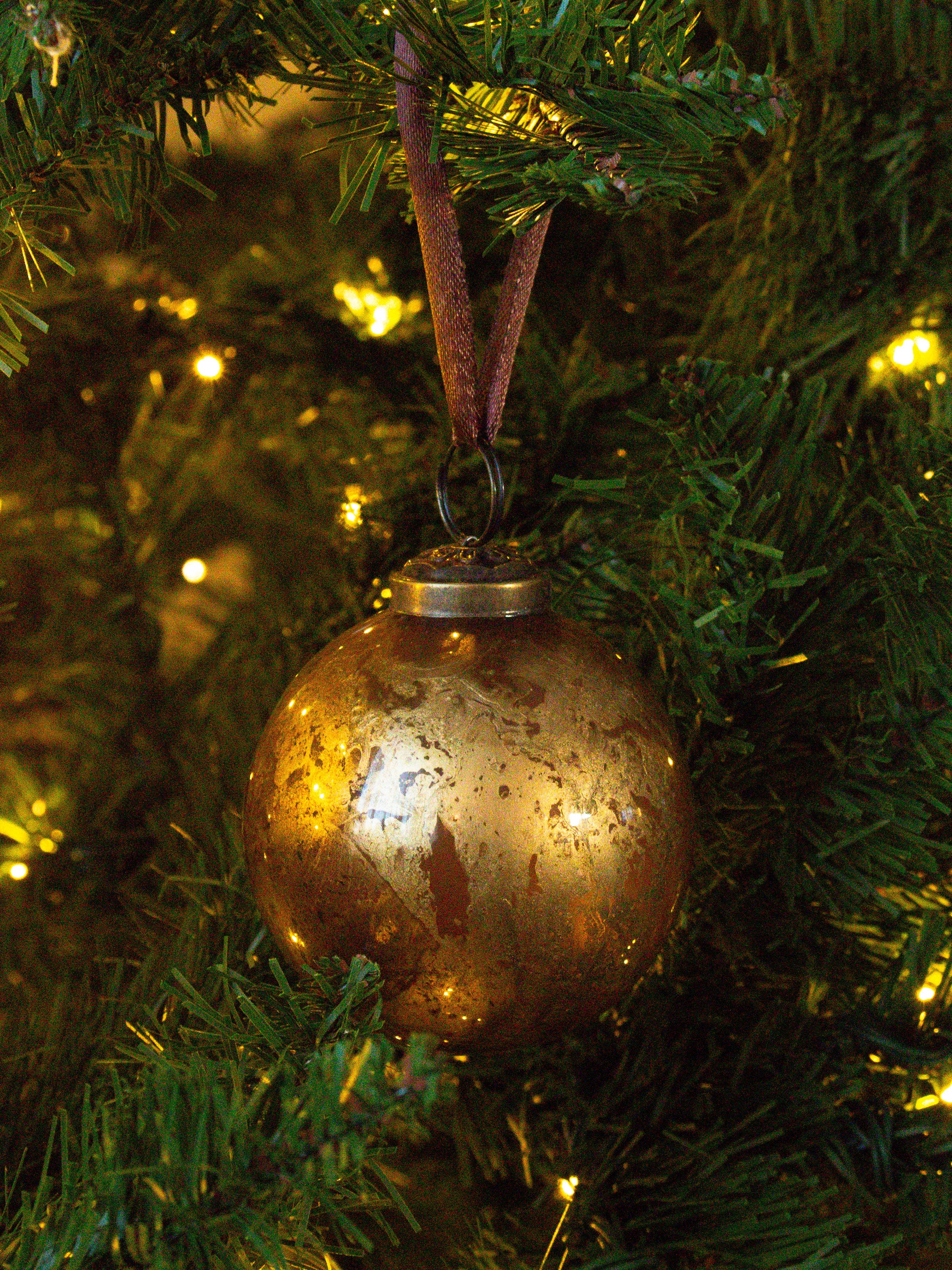 Marbleized Bauble Bronze Gold