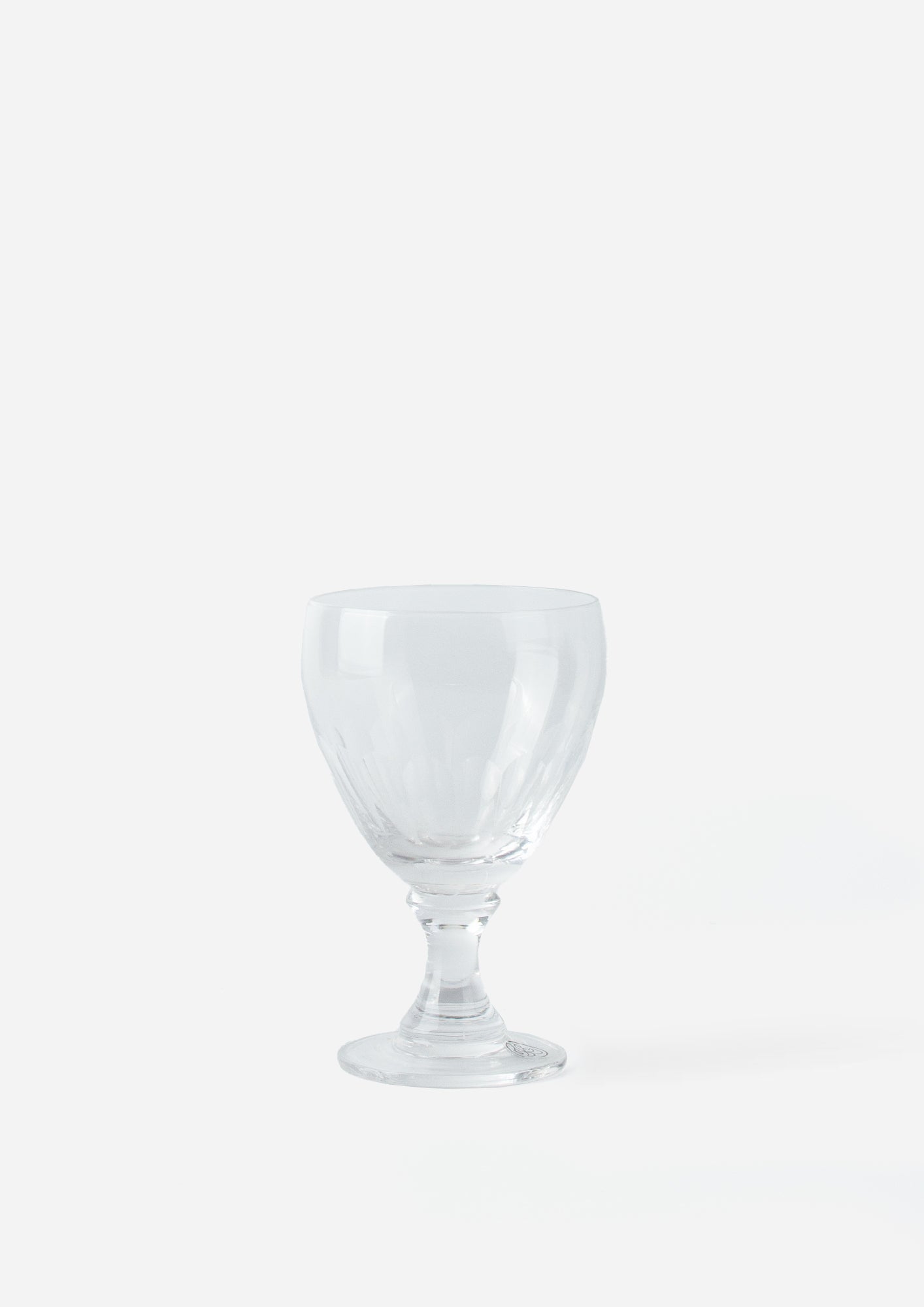 Melon Cut Brandy Glass