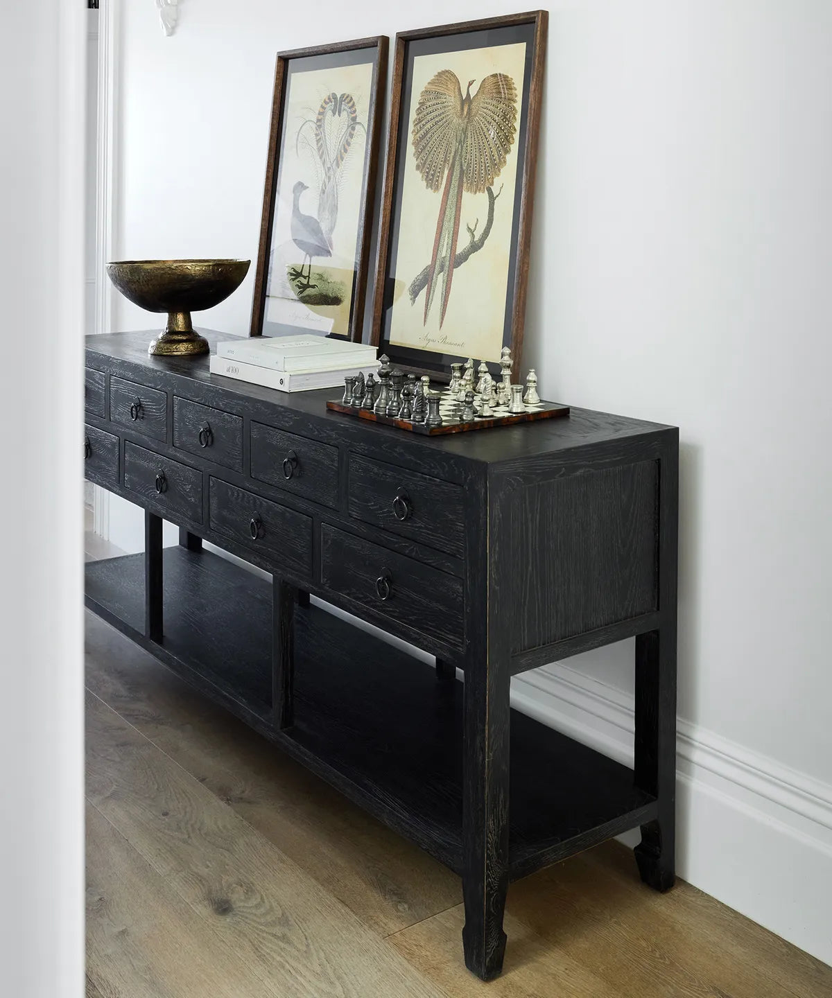 Miguel 9 Drawer Sideboard - Black