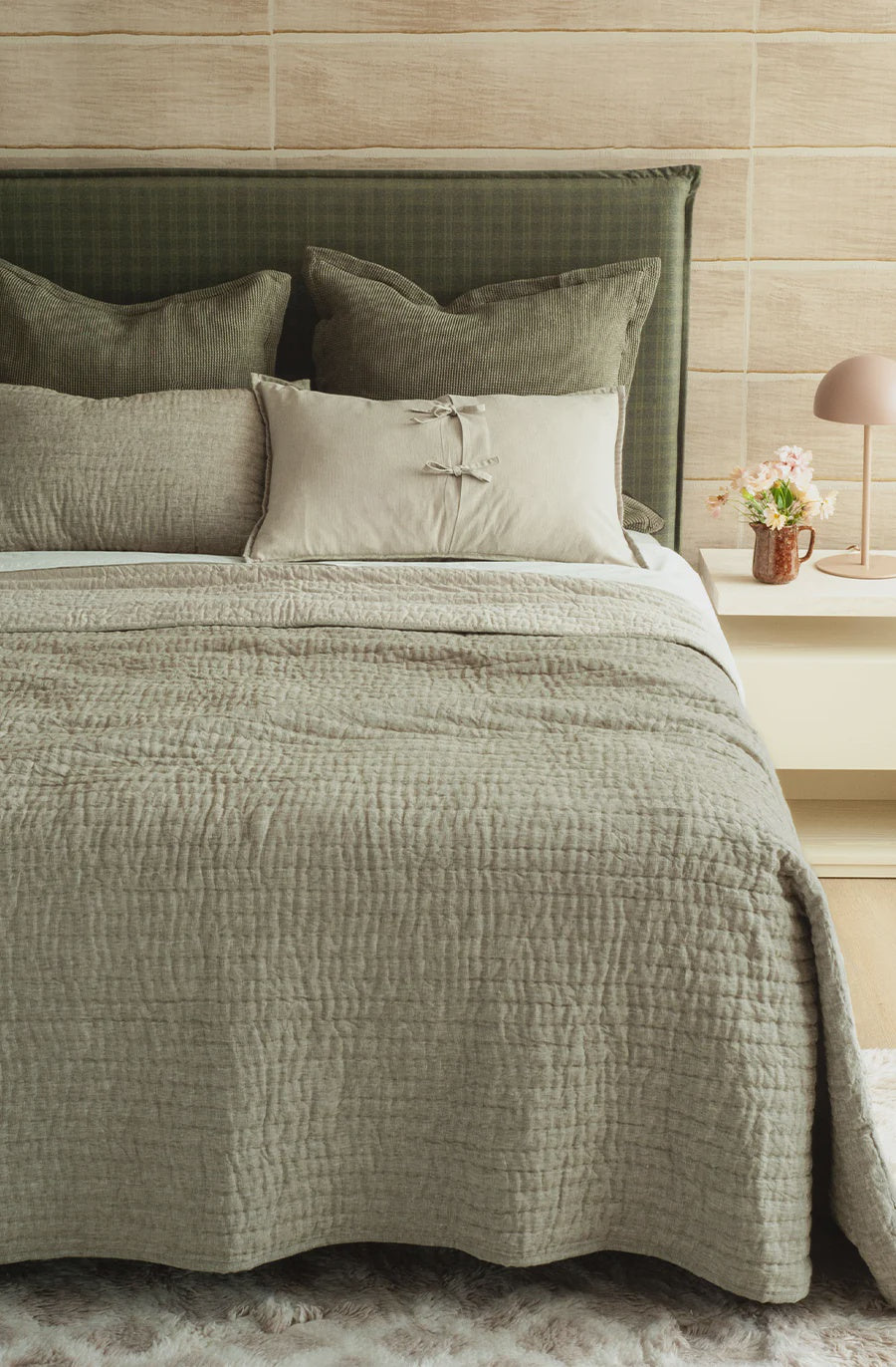 Misaka Light Moss Bedspread