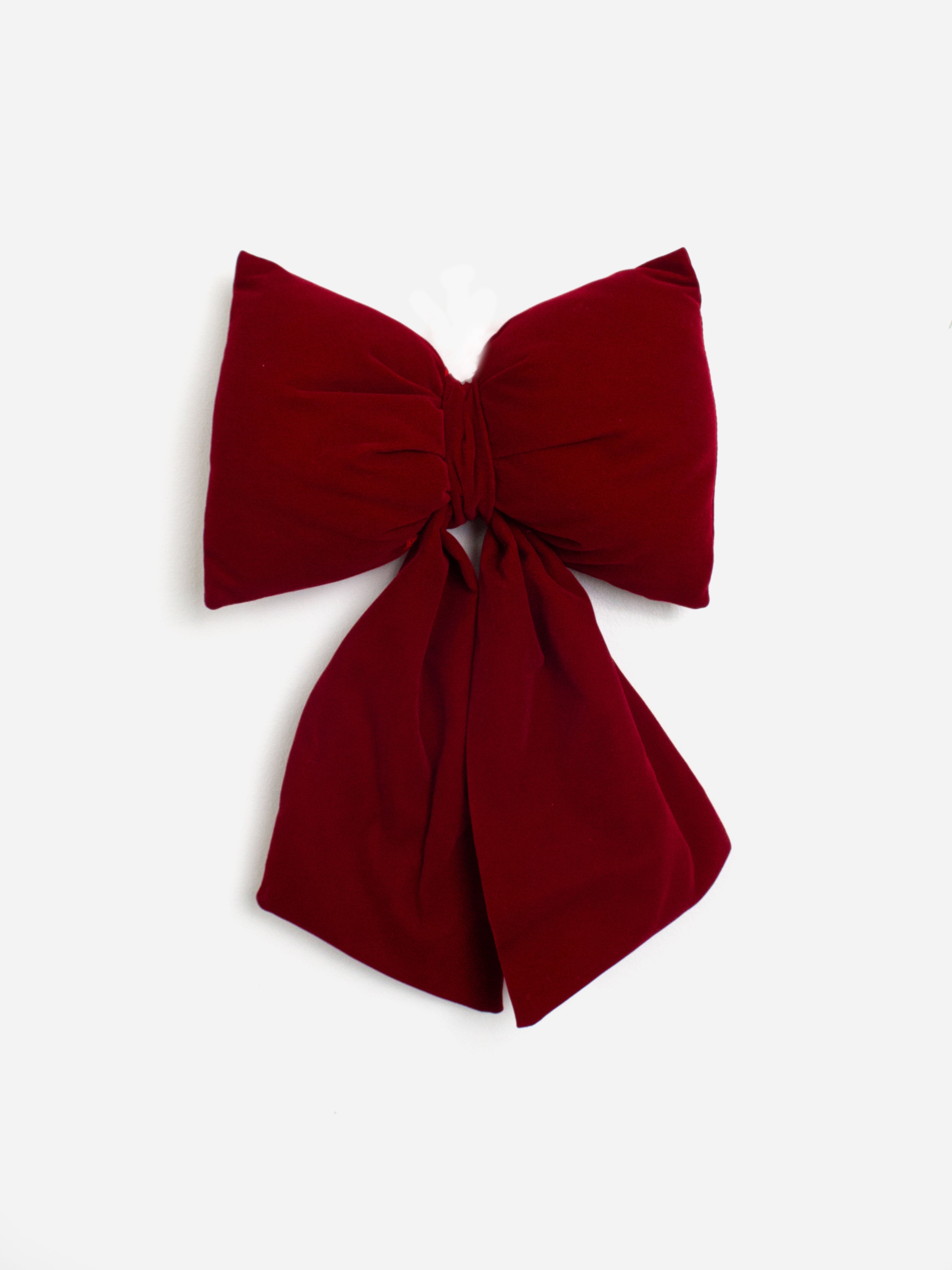 Mulberry Velvet Cushion Clip Bow