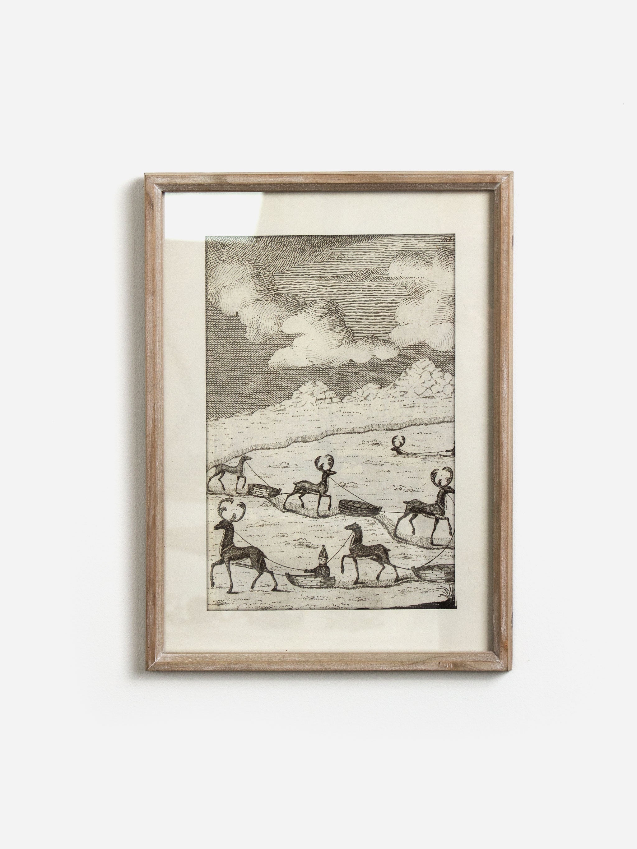 Multi Reindeer Sleigh Wall Art