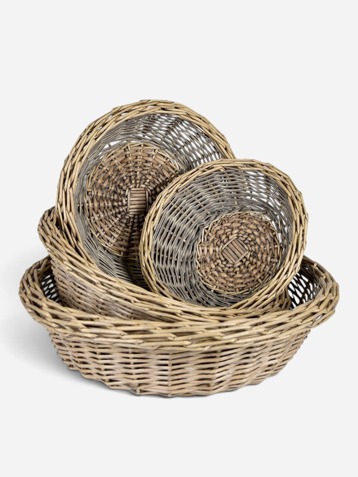 Nested Willow Basket Bowl Set of 4